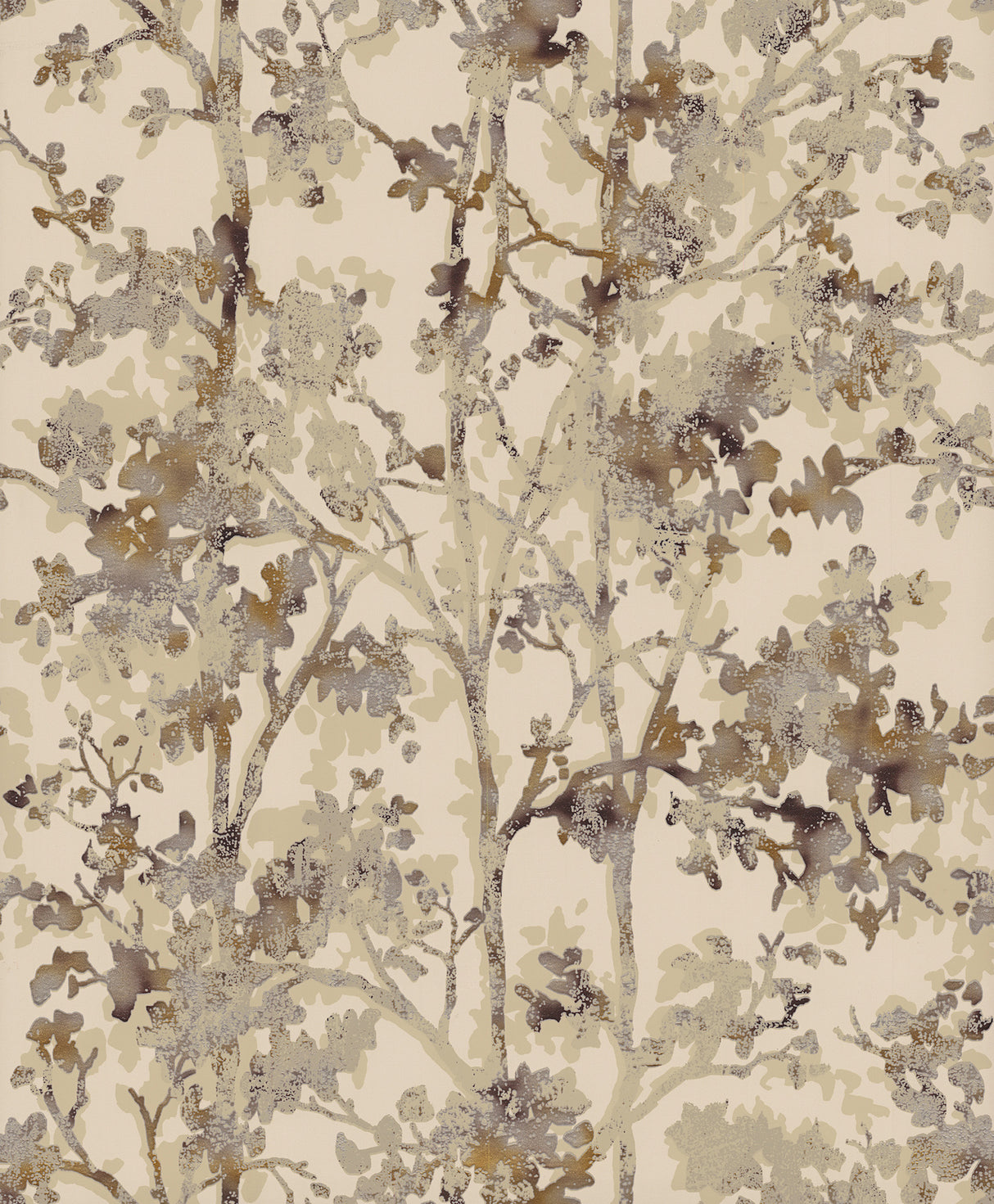 York NW3584 Shimmering Foliage Khaki Wallpaper