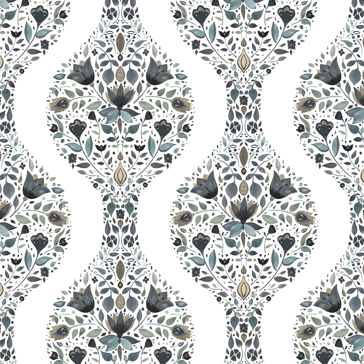 NextWall NW45000 Floral Ogee