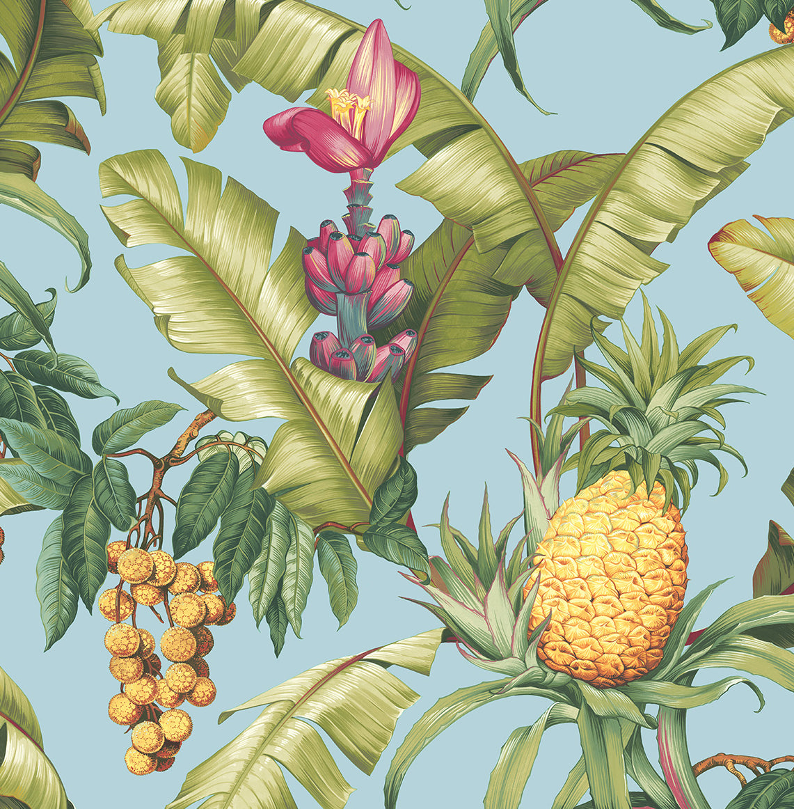 NextWall NW46302 Pineapple Floral