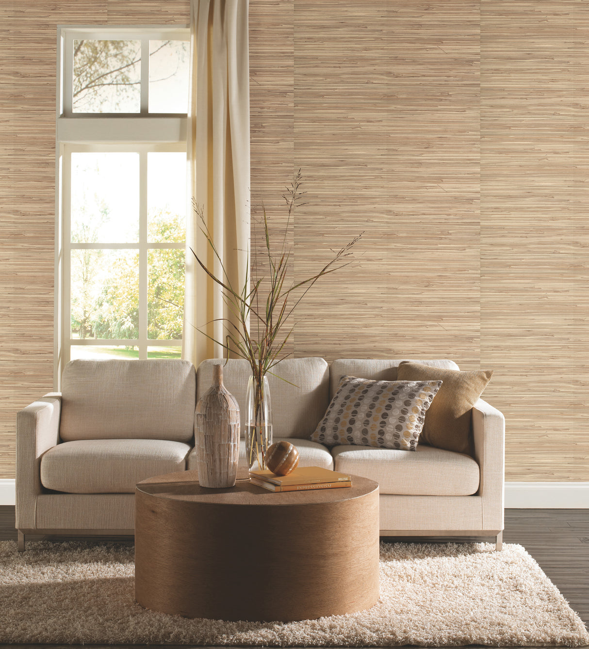 York NZ0787 River Grass Beige Wallpaper