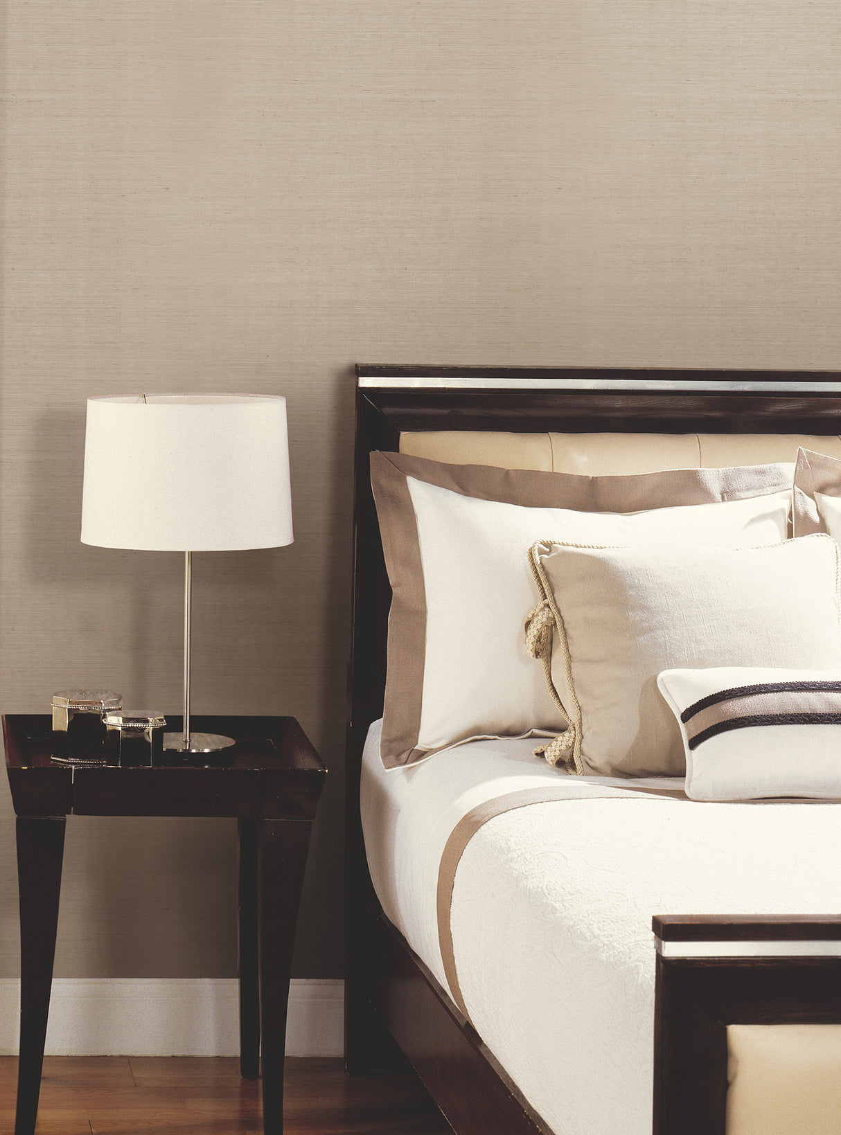 York NZ0791 Sisal Grasscloth Grey & Taupe Wallpaper