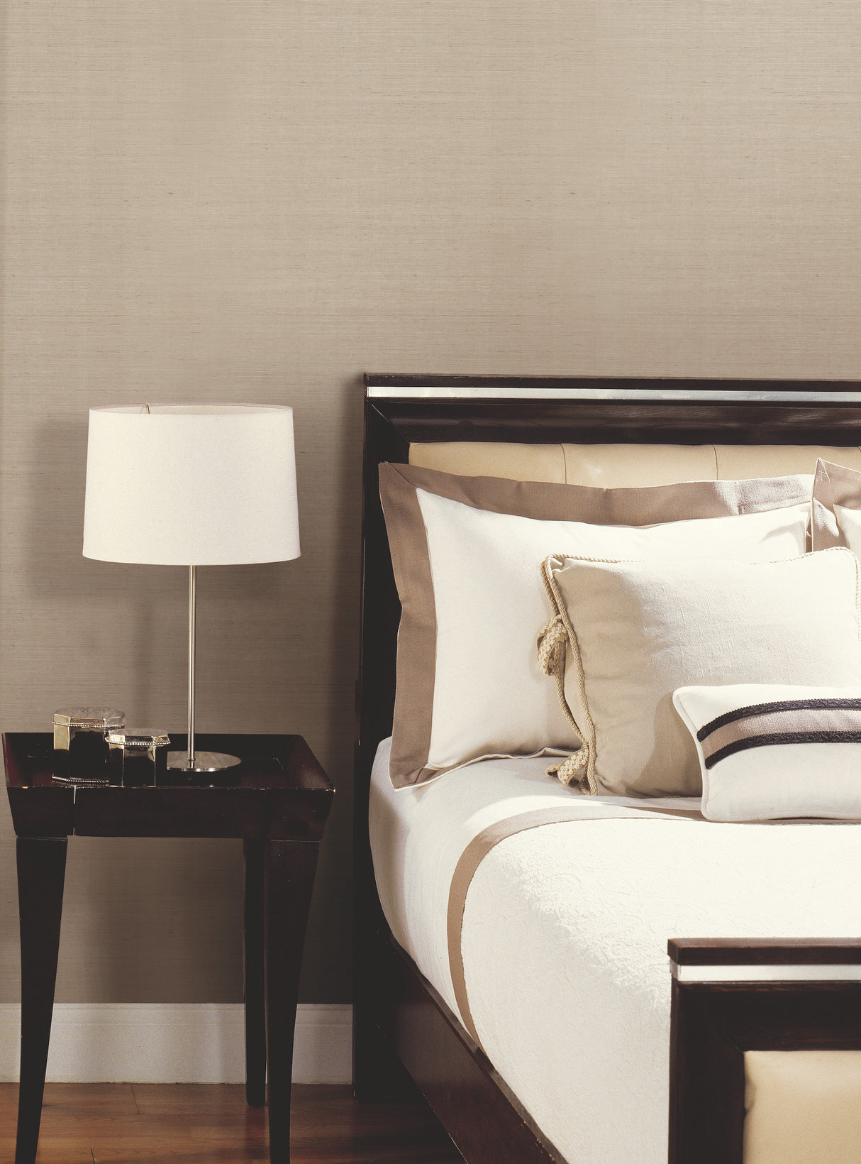 York NZ0791 Sisal Grasscloth Grey & Taupe Wallpaper