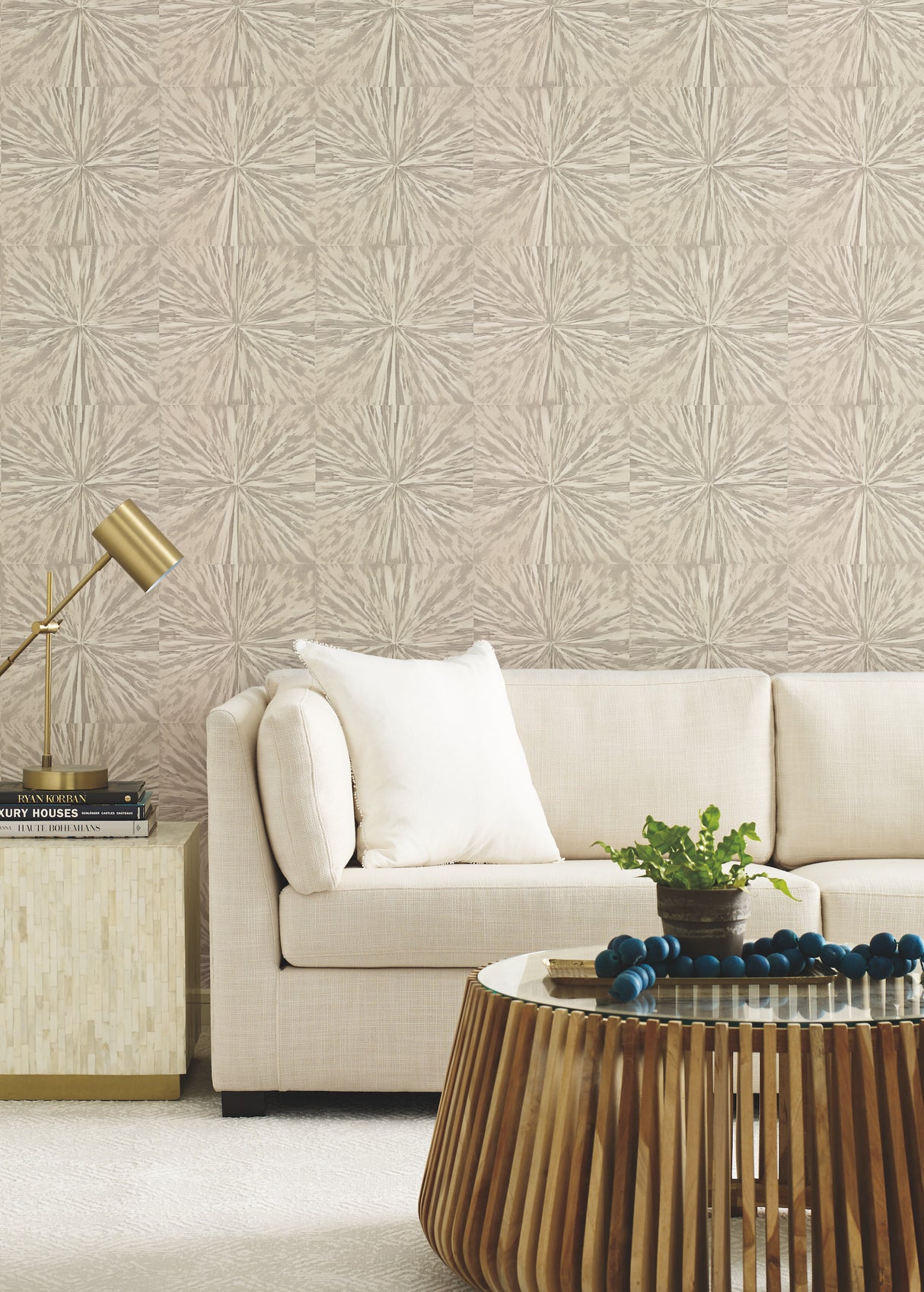 York OG0503 Squareburst Light Yellow Wallpaper