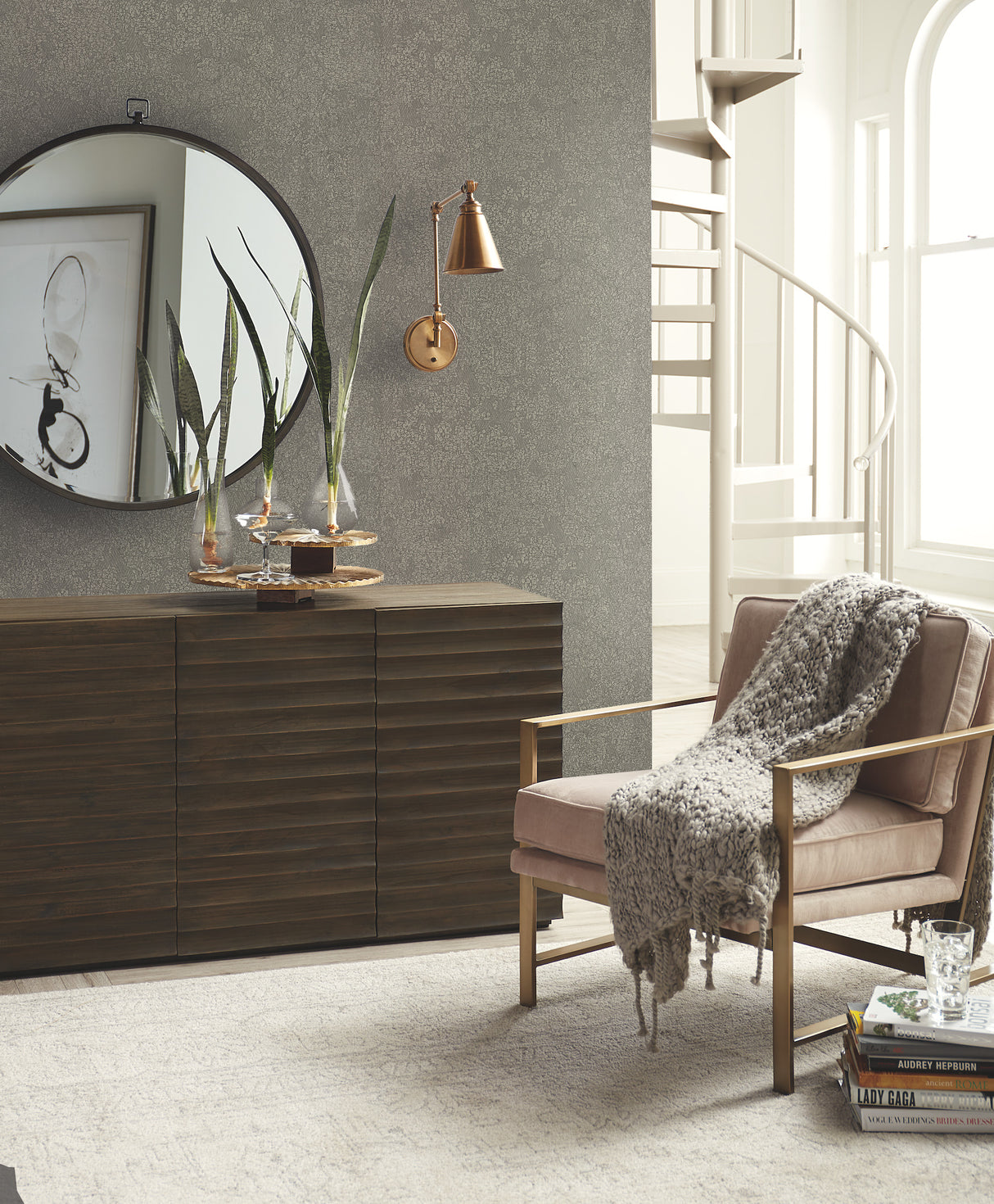 York OG0512 Weathered Dark Grey Wallpaper