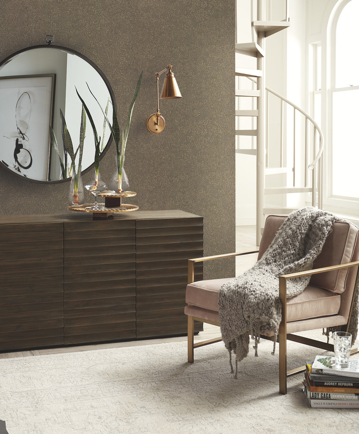 York OG0513 Weathered Grey & Beige Wallpaper