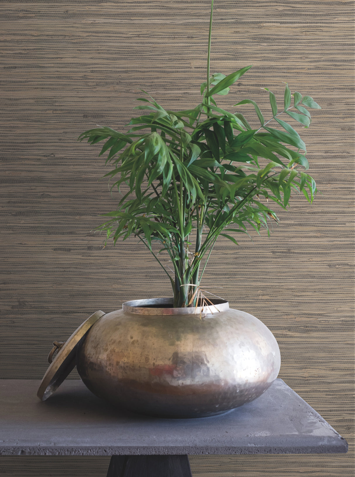 York OG0518 Threaded Jute Grey & Off White Wallpaper