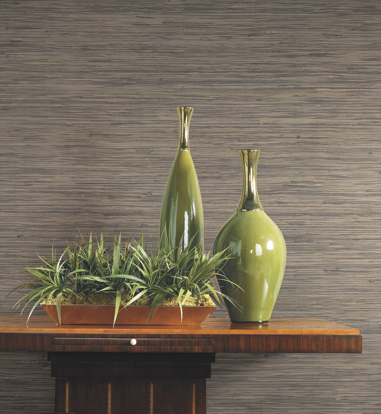 York OG0518 Threaded Jute Grey & Off White Wallpaper