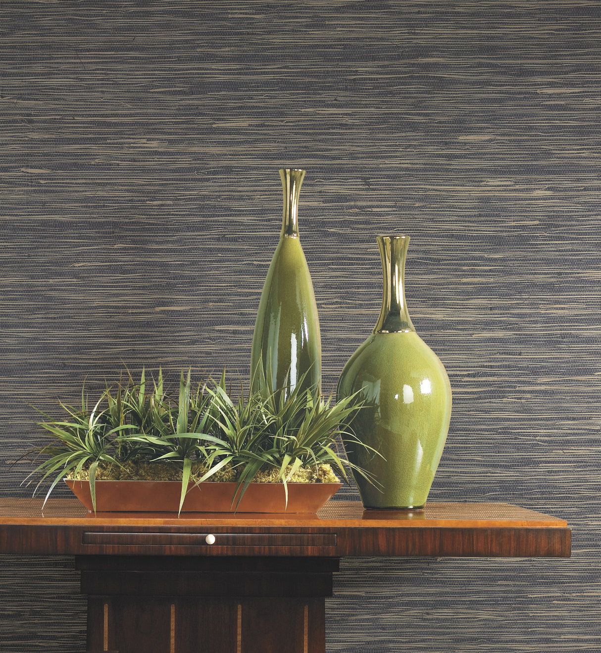 York OG0520 Threaded Jute Navy Wallpaper