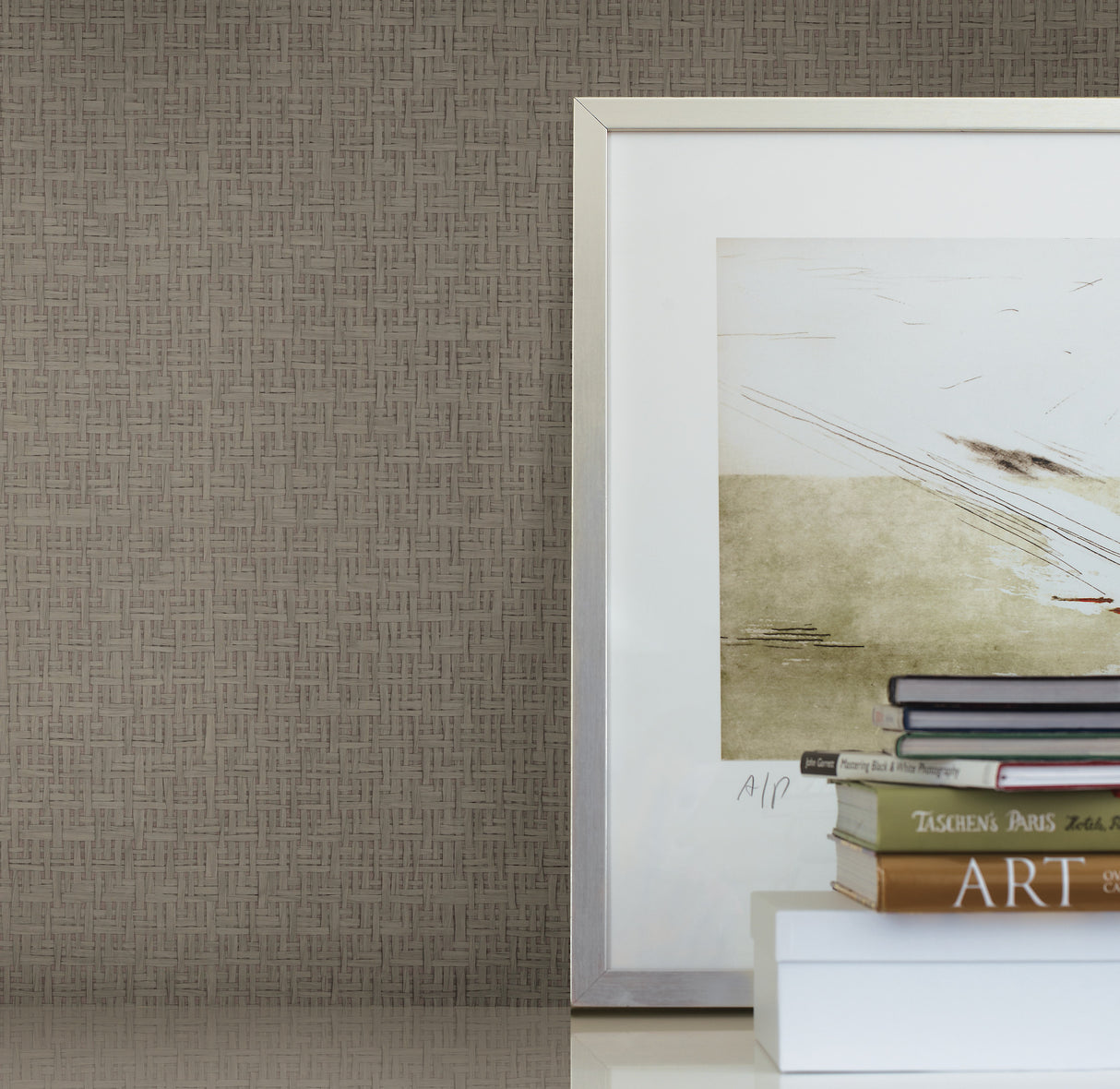 York OG0524 Tatami Weave Dark Grey Wallpaper