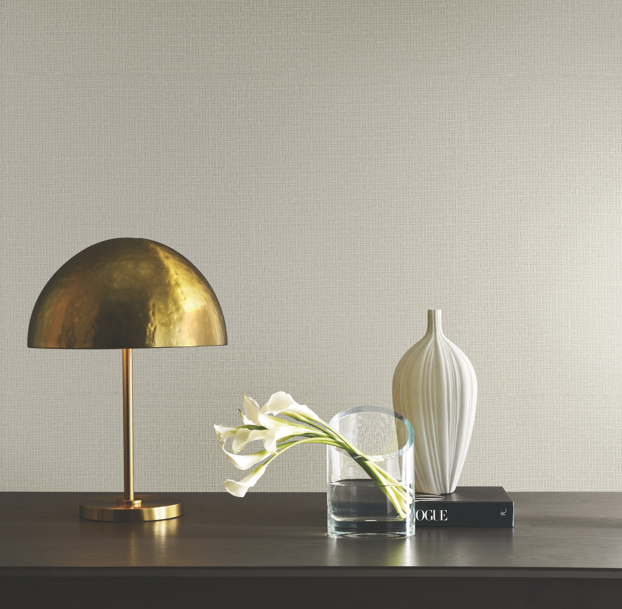 York OG0525GV Tatami Weave Pale Grey Wallpaper