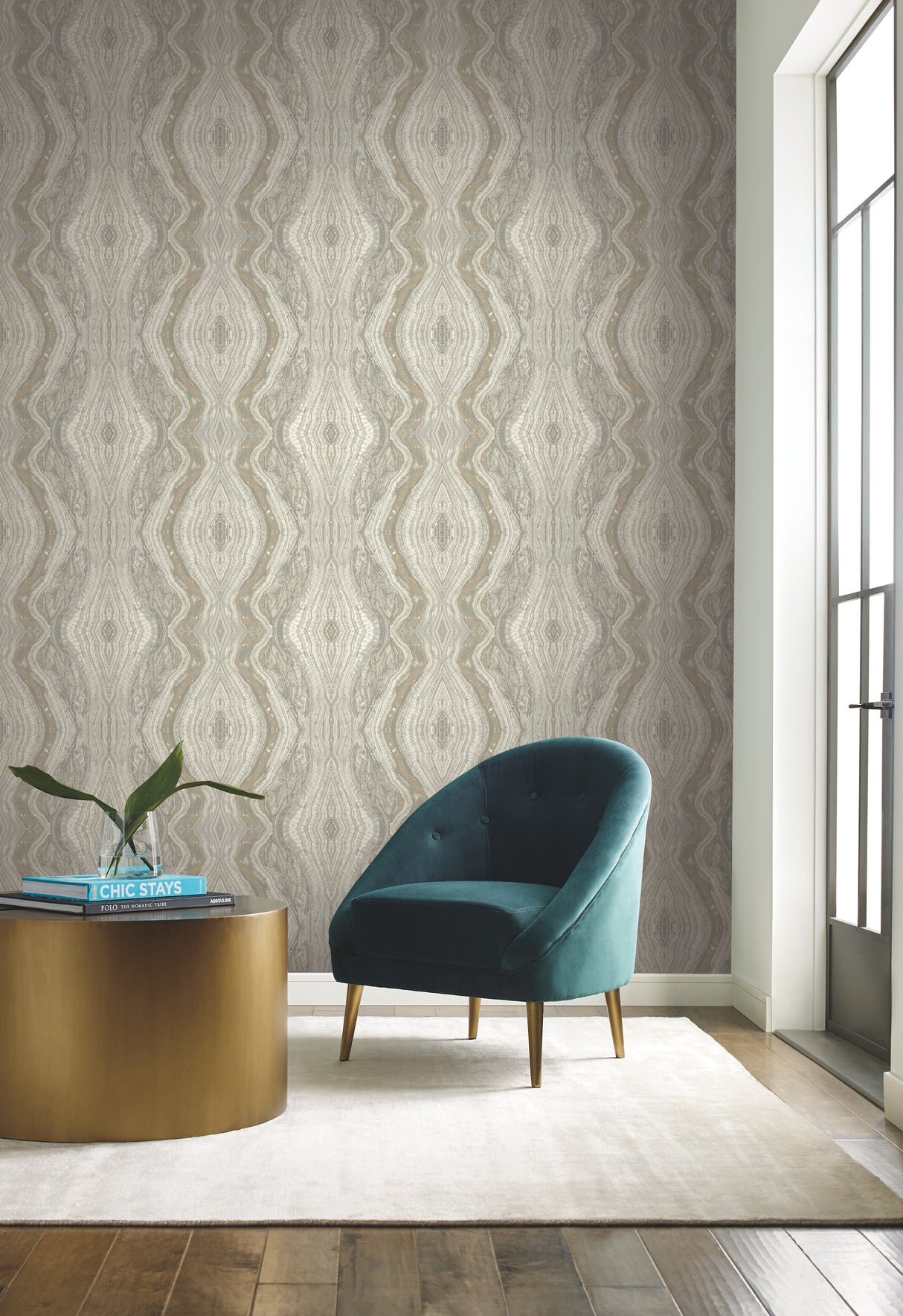 York OG0558 Kaleidoscope Light Grey Wallpaper