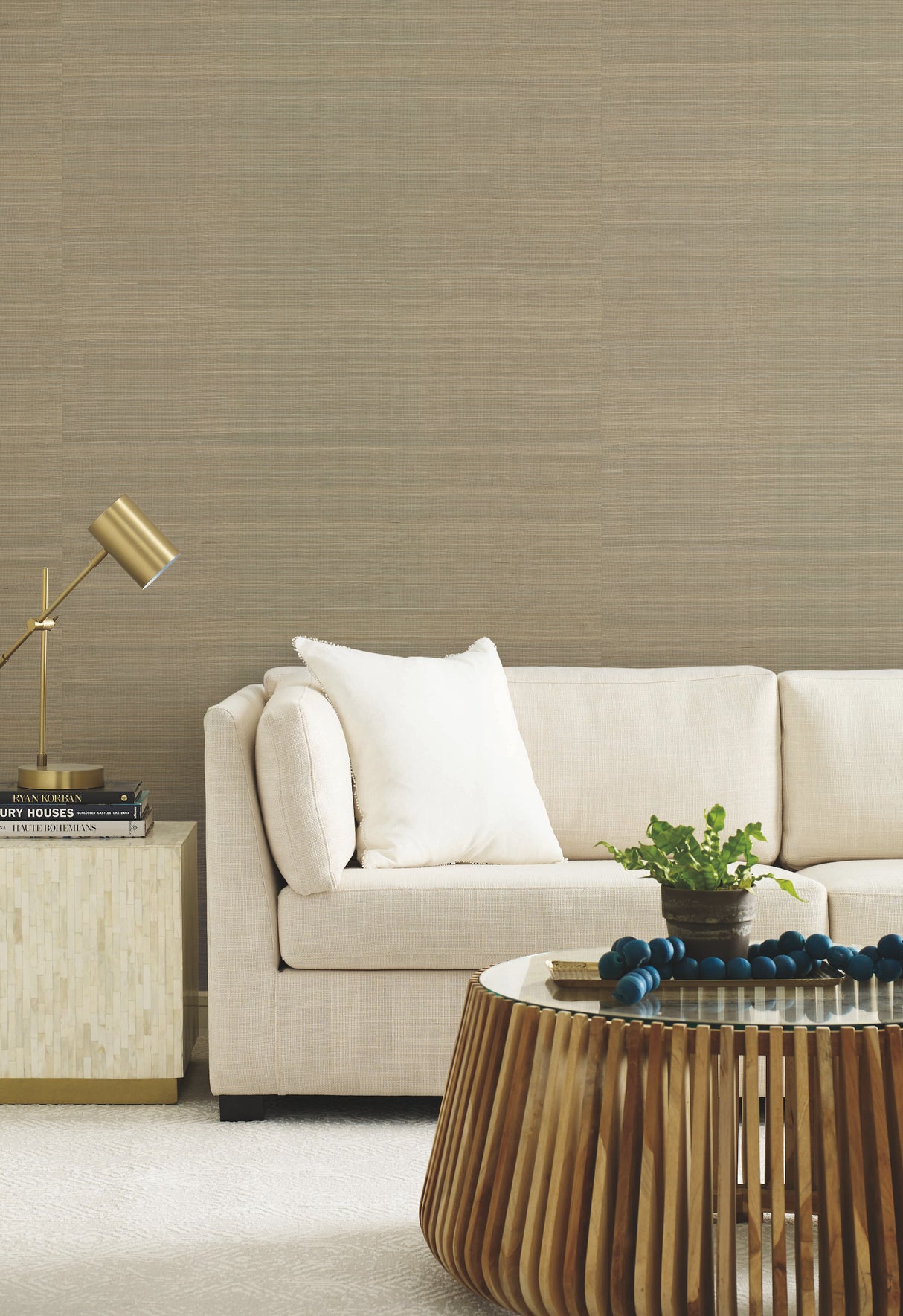 York OG0620 Abaca Weave Taupe Wallpaper