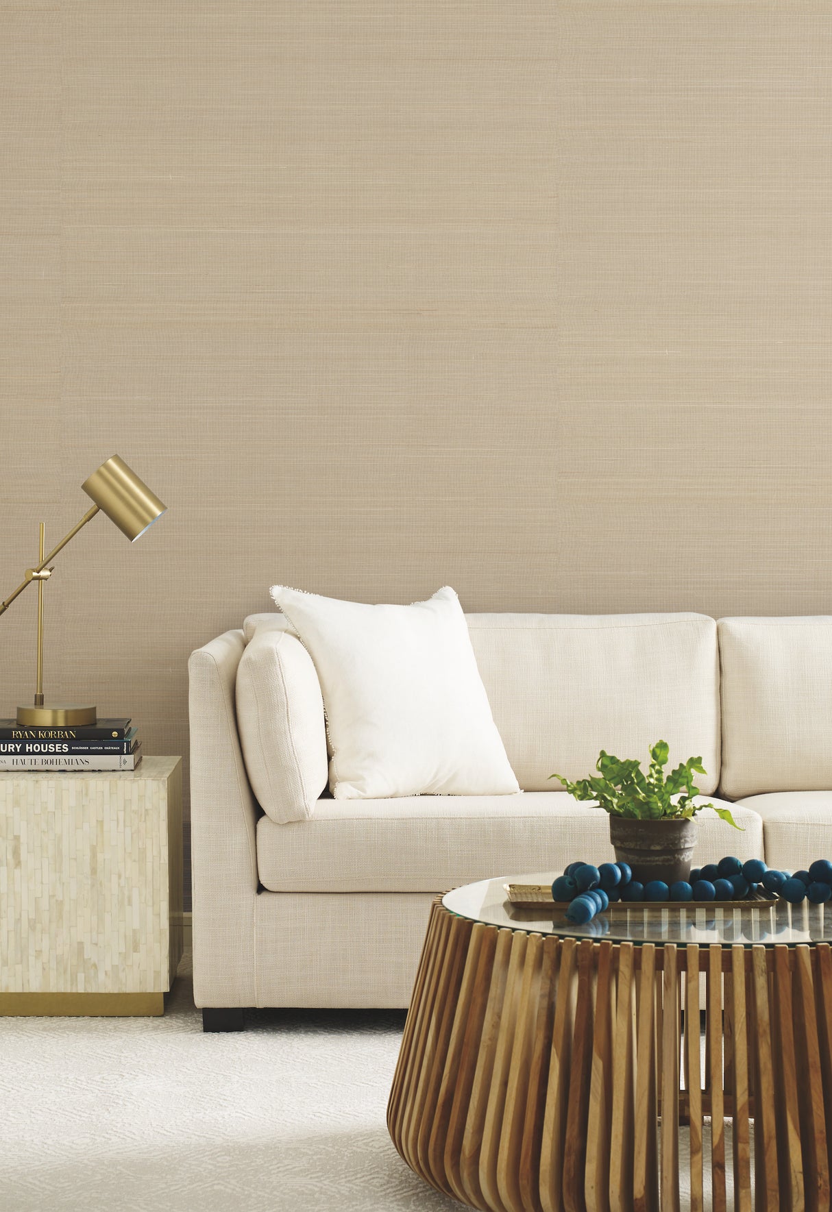 York OG0621 Abaca Weave Beige Wallpaper