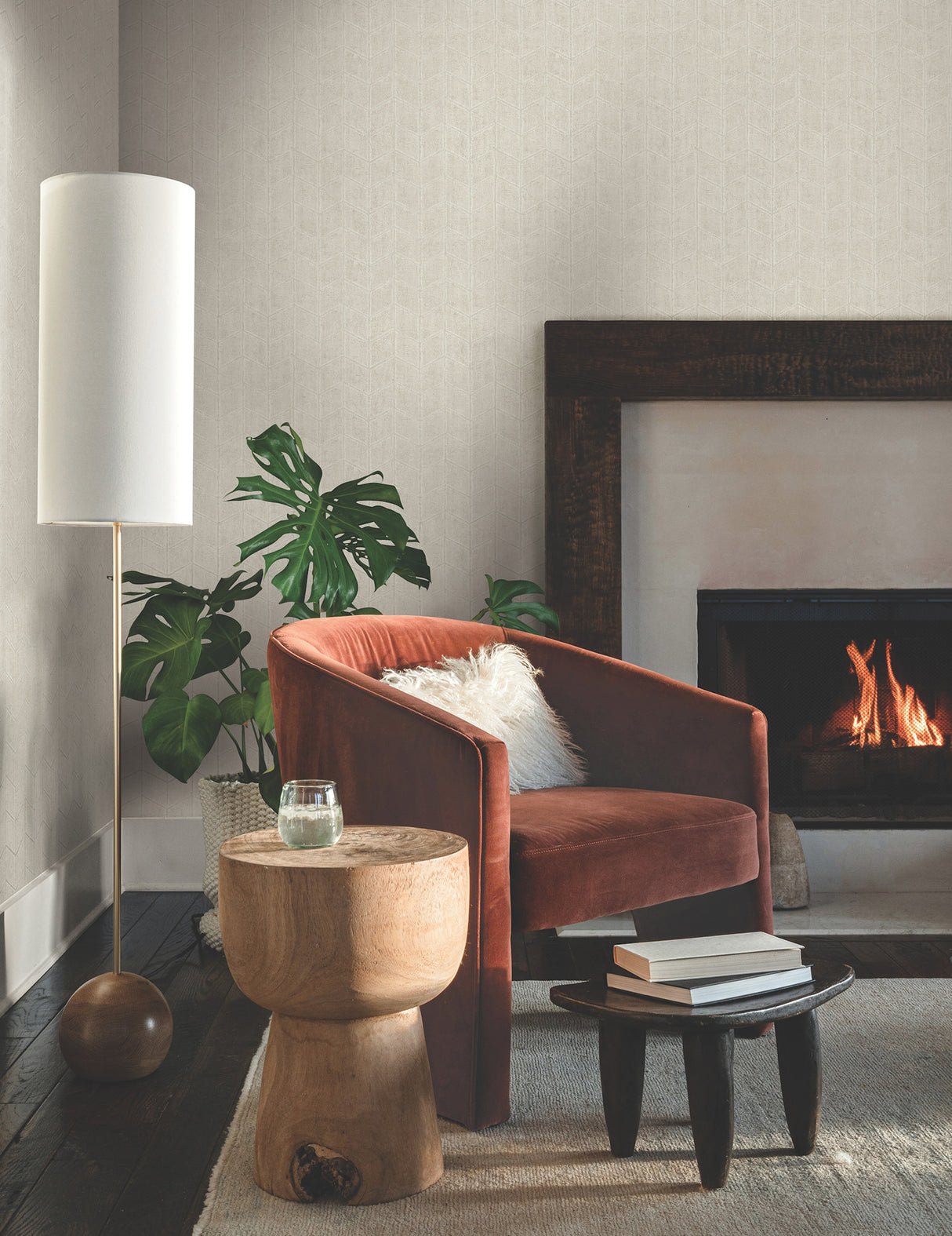 York OI0642 Flatiron Geometric Oyster Wallpaper