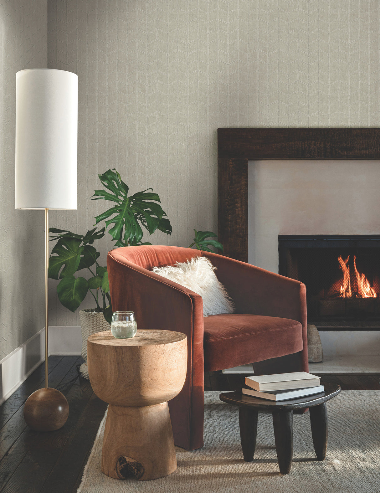 York OI0643 Flatiron Geometric Taupe Wallpaper