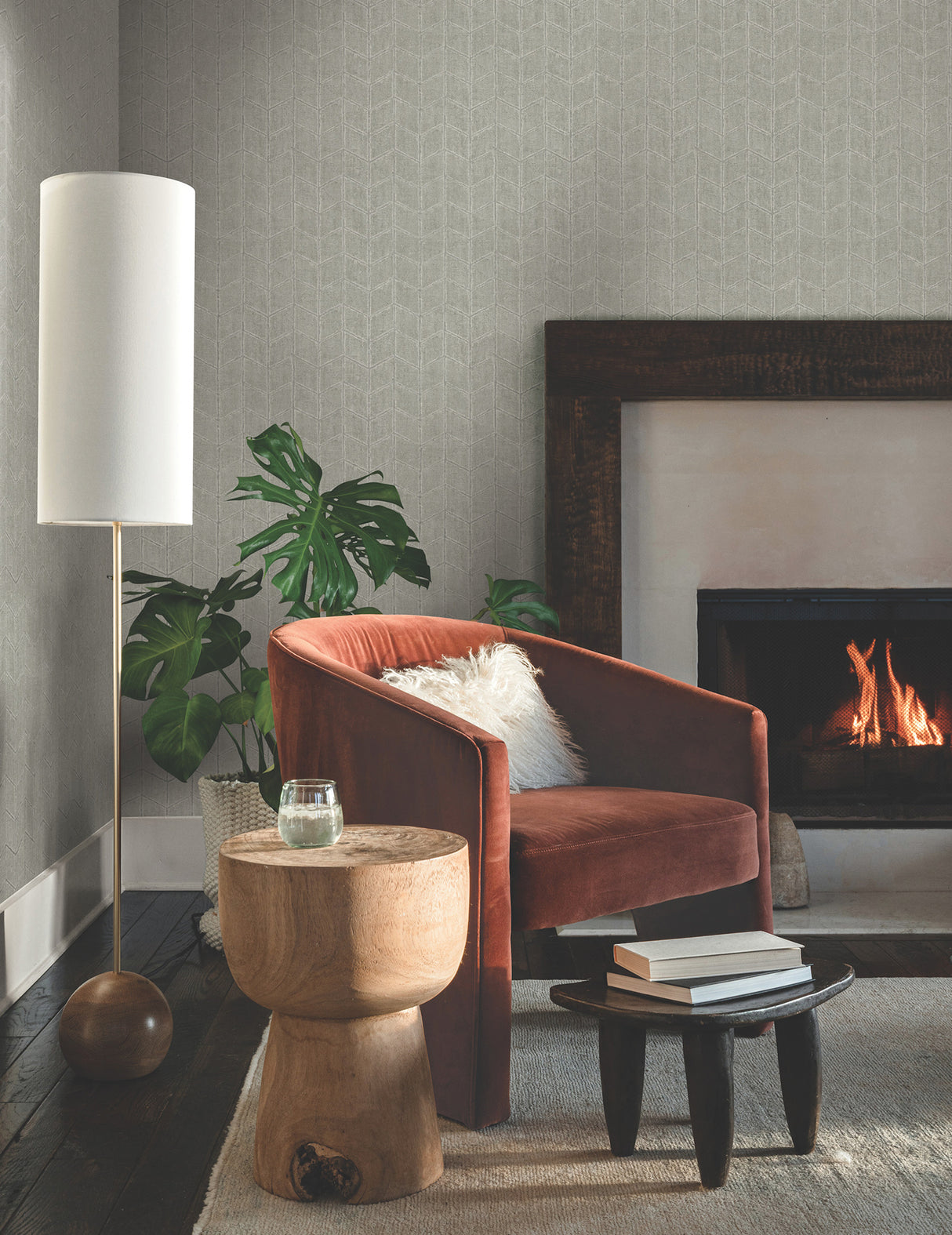 York OI0645 Flatiron Geometric Cement Wallpaper