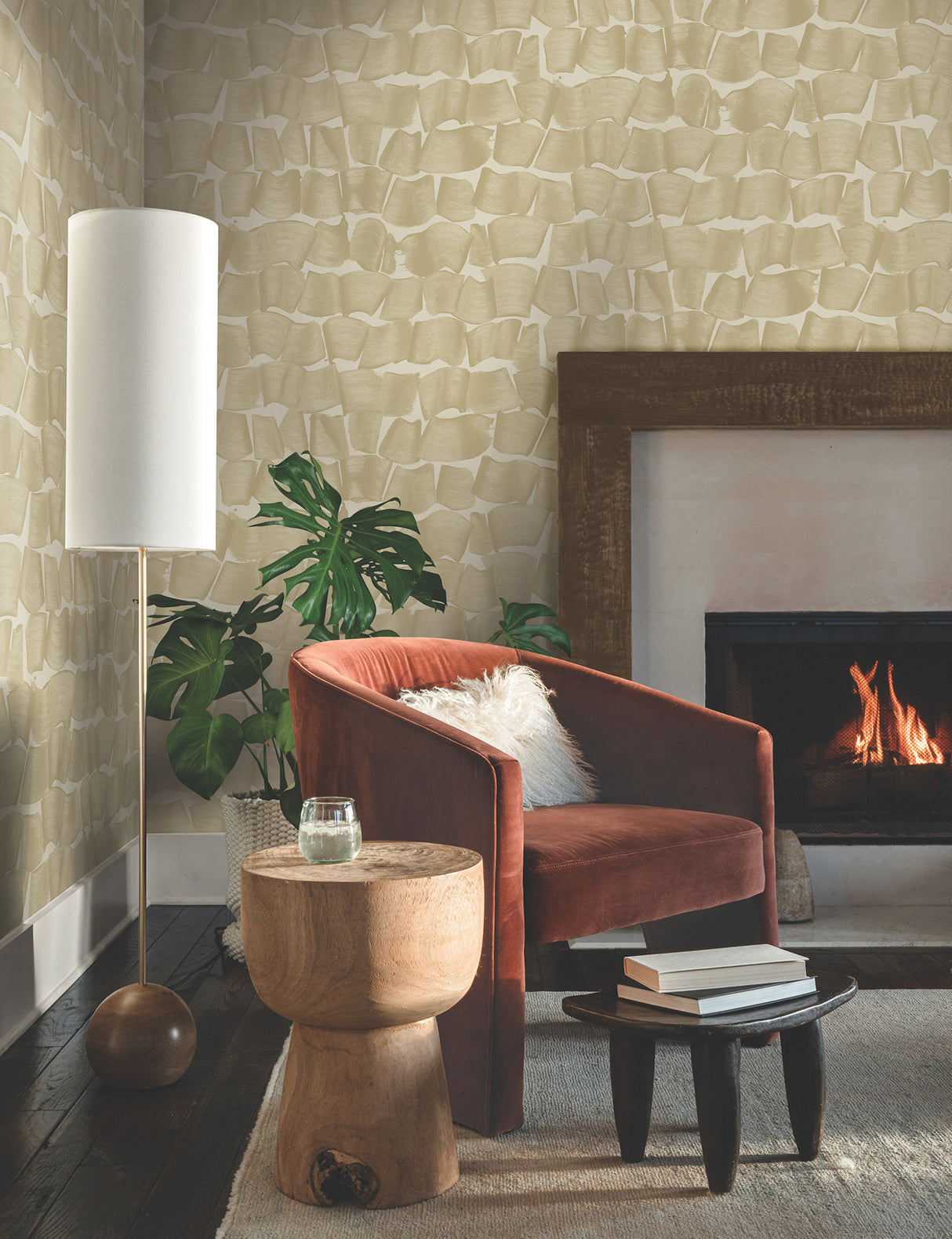 York OI0652 Brushed Ink Gold Wallpaper