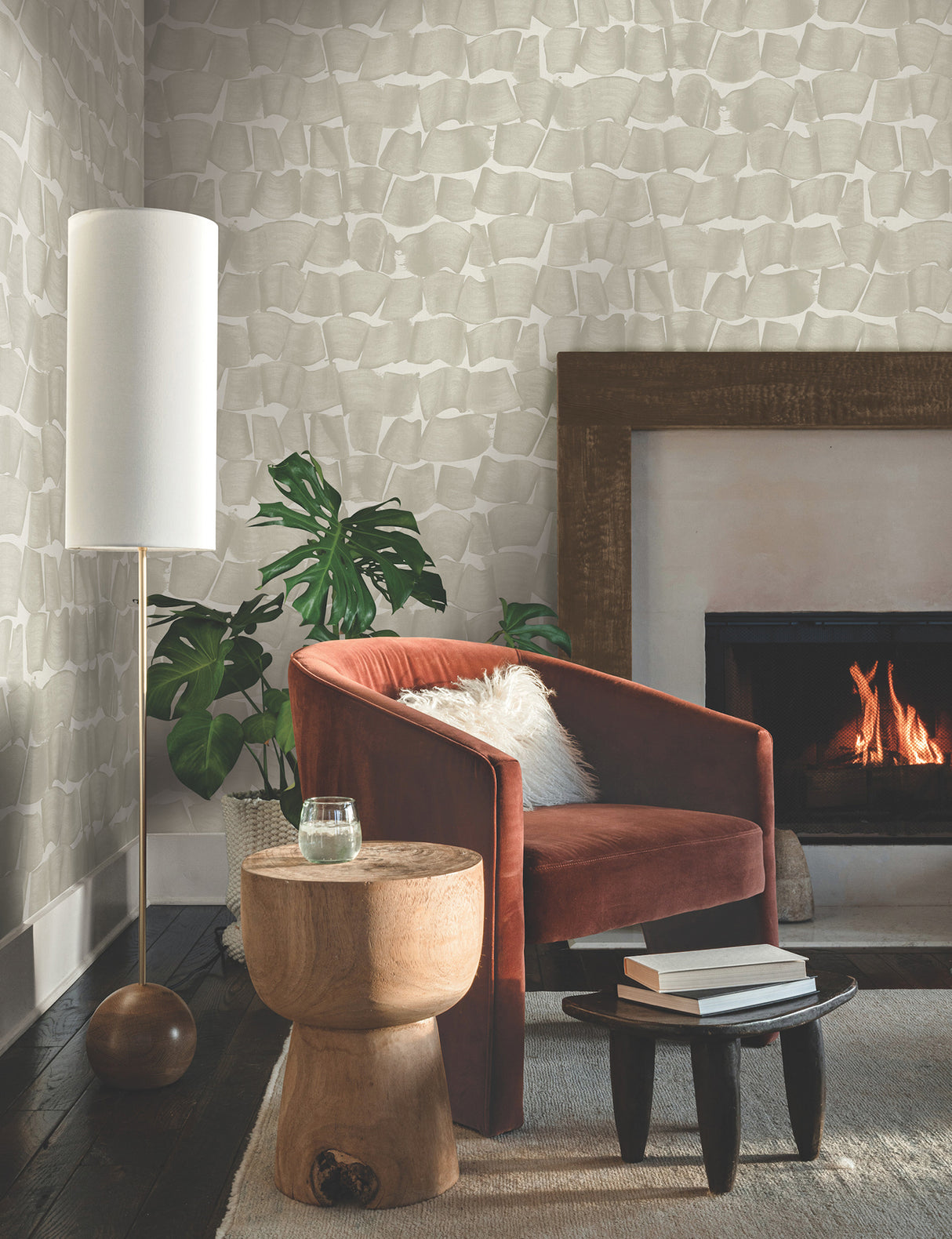 York OI0654 Brushed Ink Taupe Wallpaper