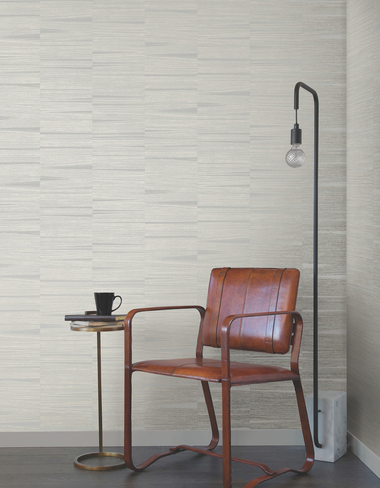 York OI0664 Line Stripe Grey Wallpaper