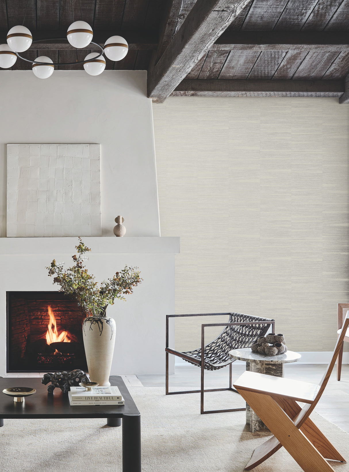 York OI0665 Line Stripe Beige Wallpaper