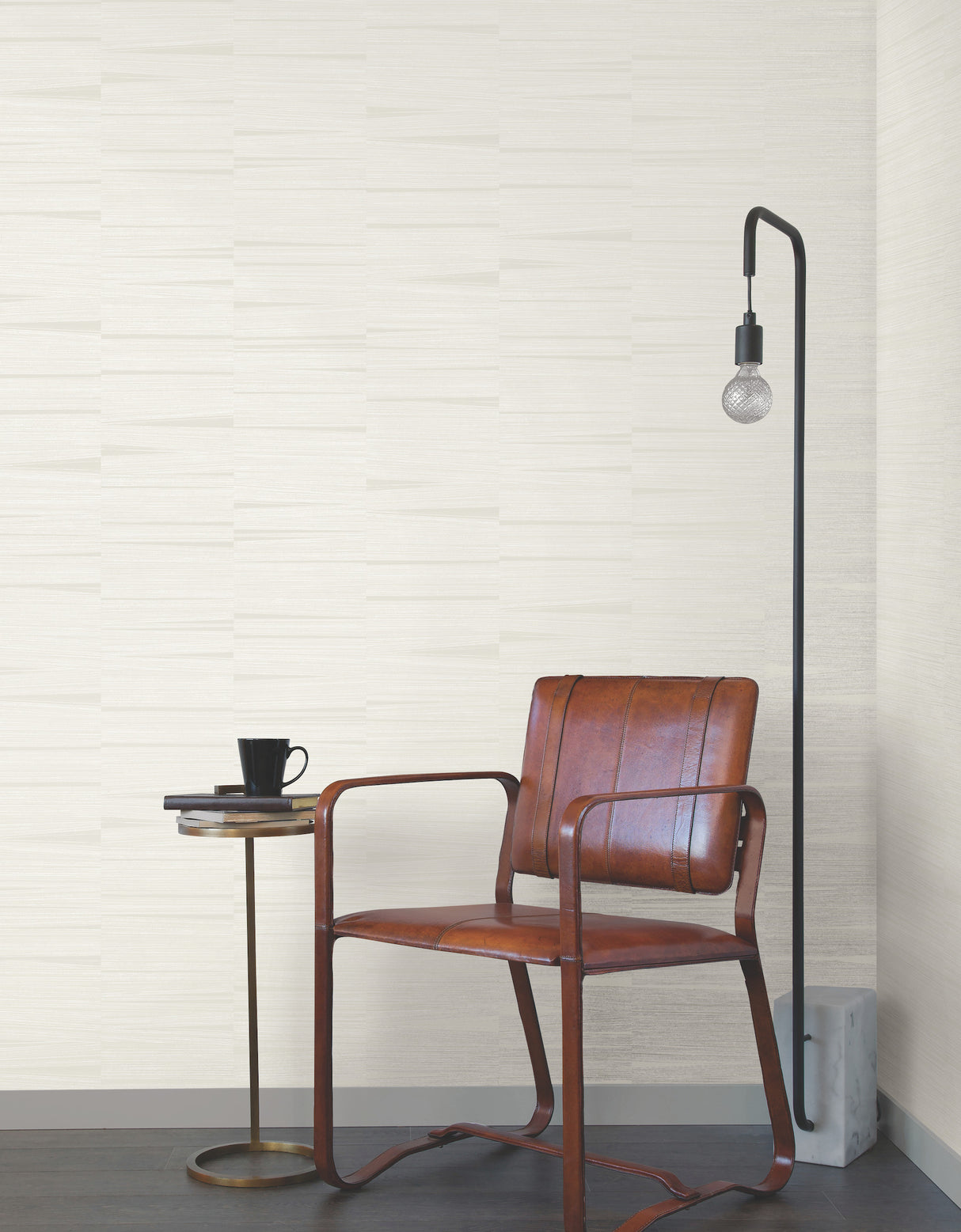 York OI0666 Line Stripe Putty Wallpaper