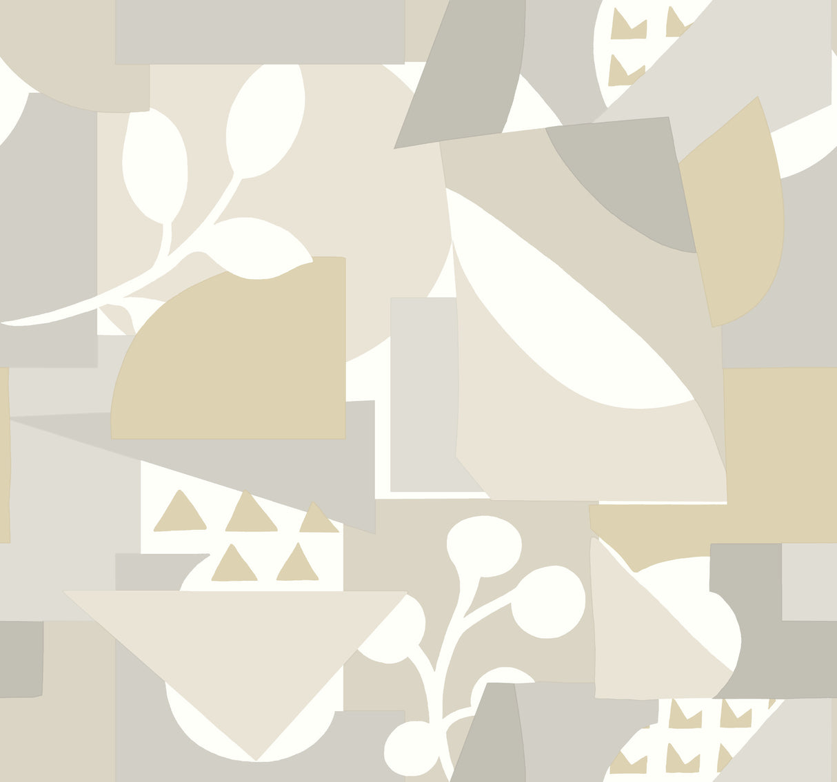 York OI0672 Cut Outs Neutral Wallpaper