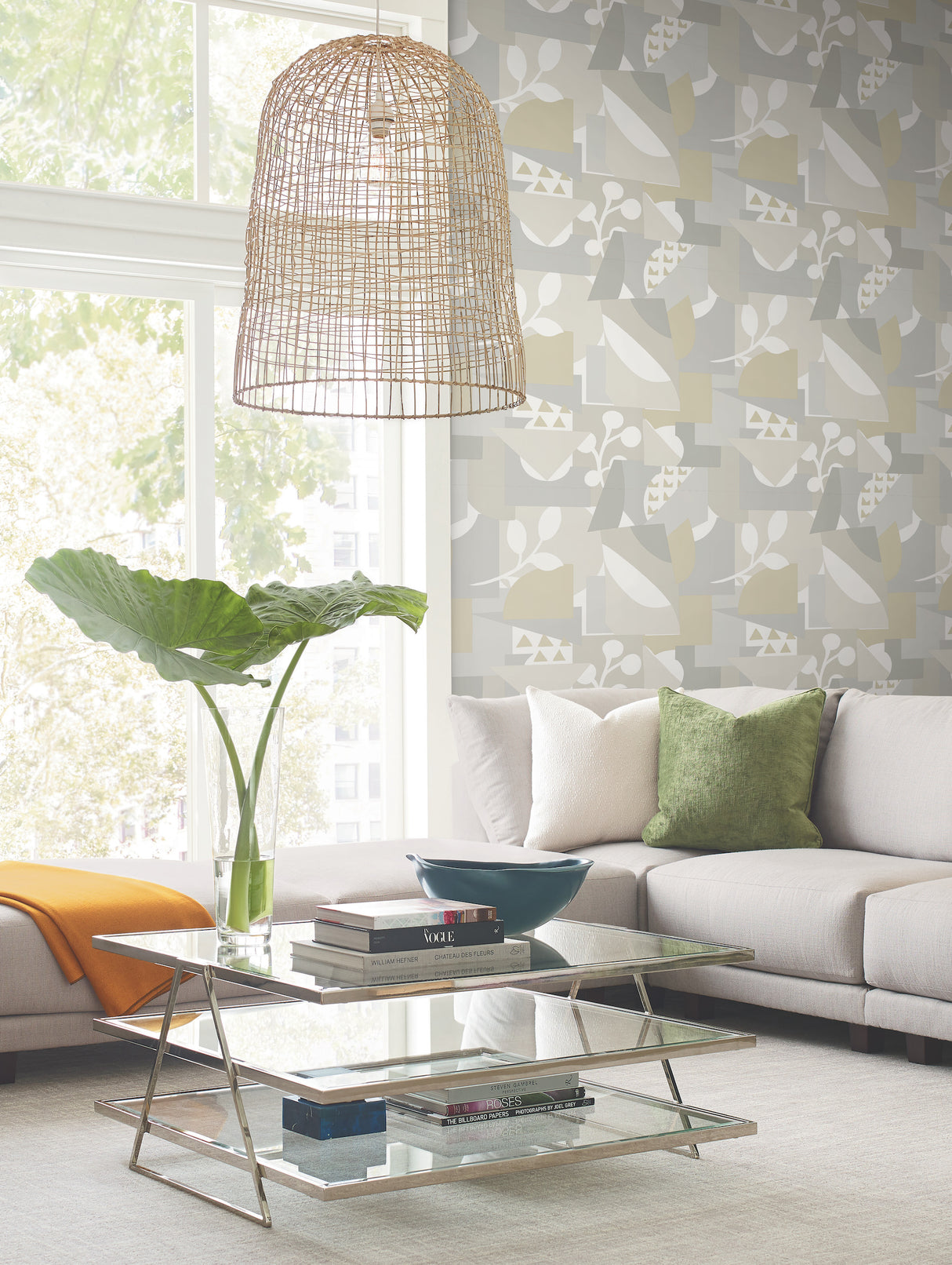 York OI0672 Cut Outs Neutral Wallpaper