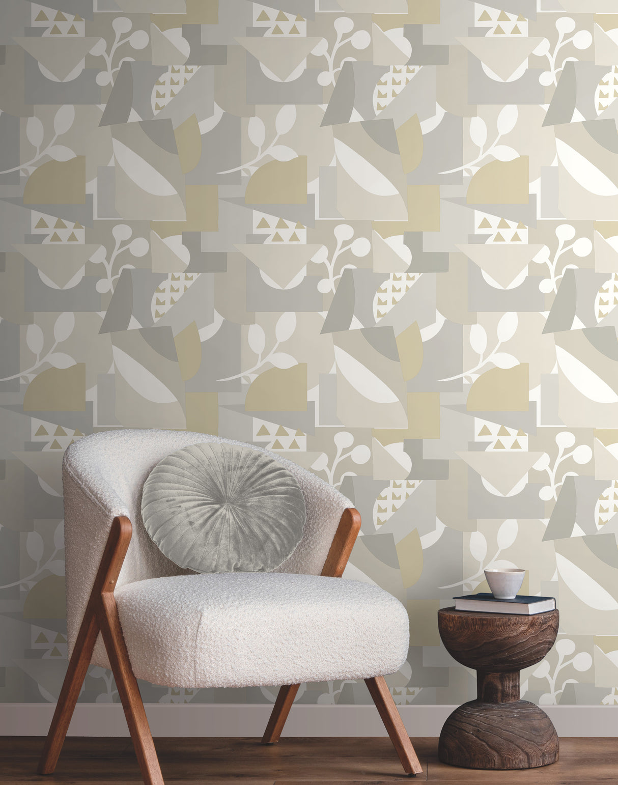 York OI0672 Cut Outs Neutral Wallpaper