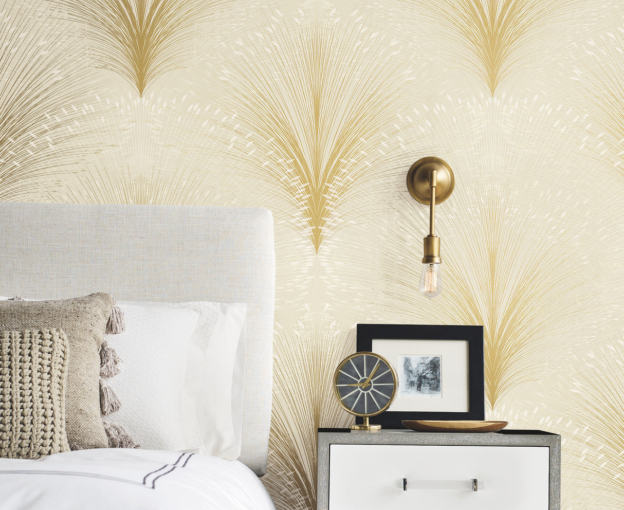 York OI0681 Papyrus Plume Beige Wallpaper