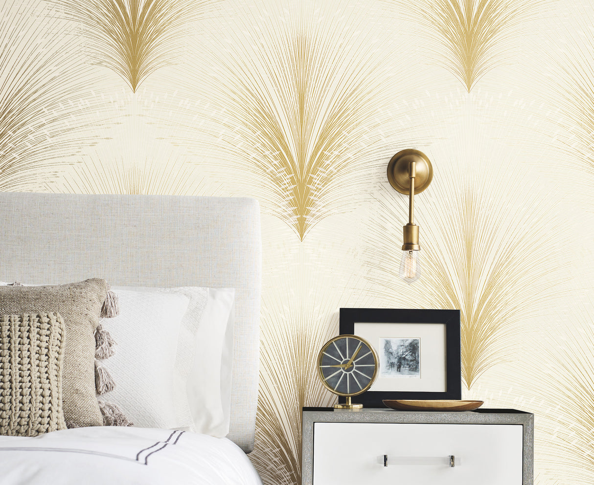 York OI0683 Papyrus Plume Ivory Wallpaper