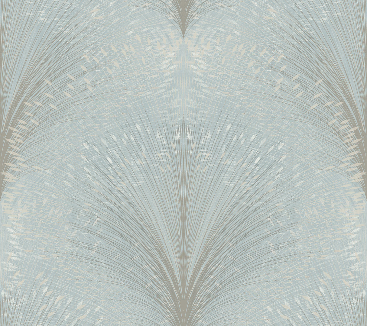 York OI0685 Papyrus Plume Sky Blue Wallpaper