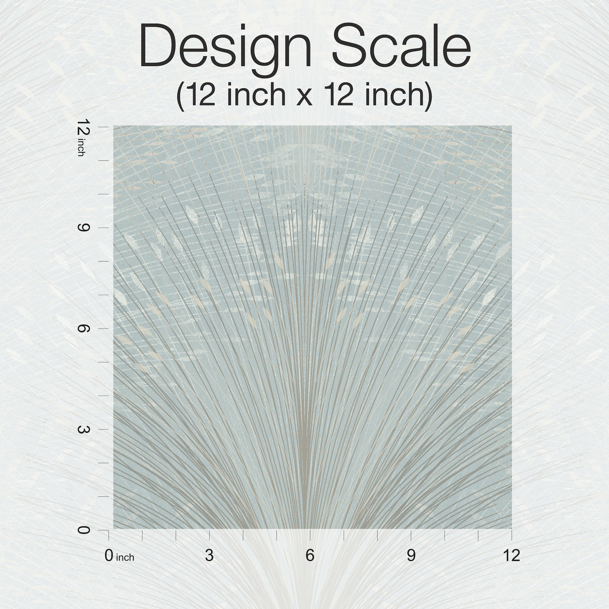 York OI0685 Papyrus Plume Sky Blue Wallpaper