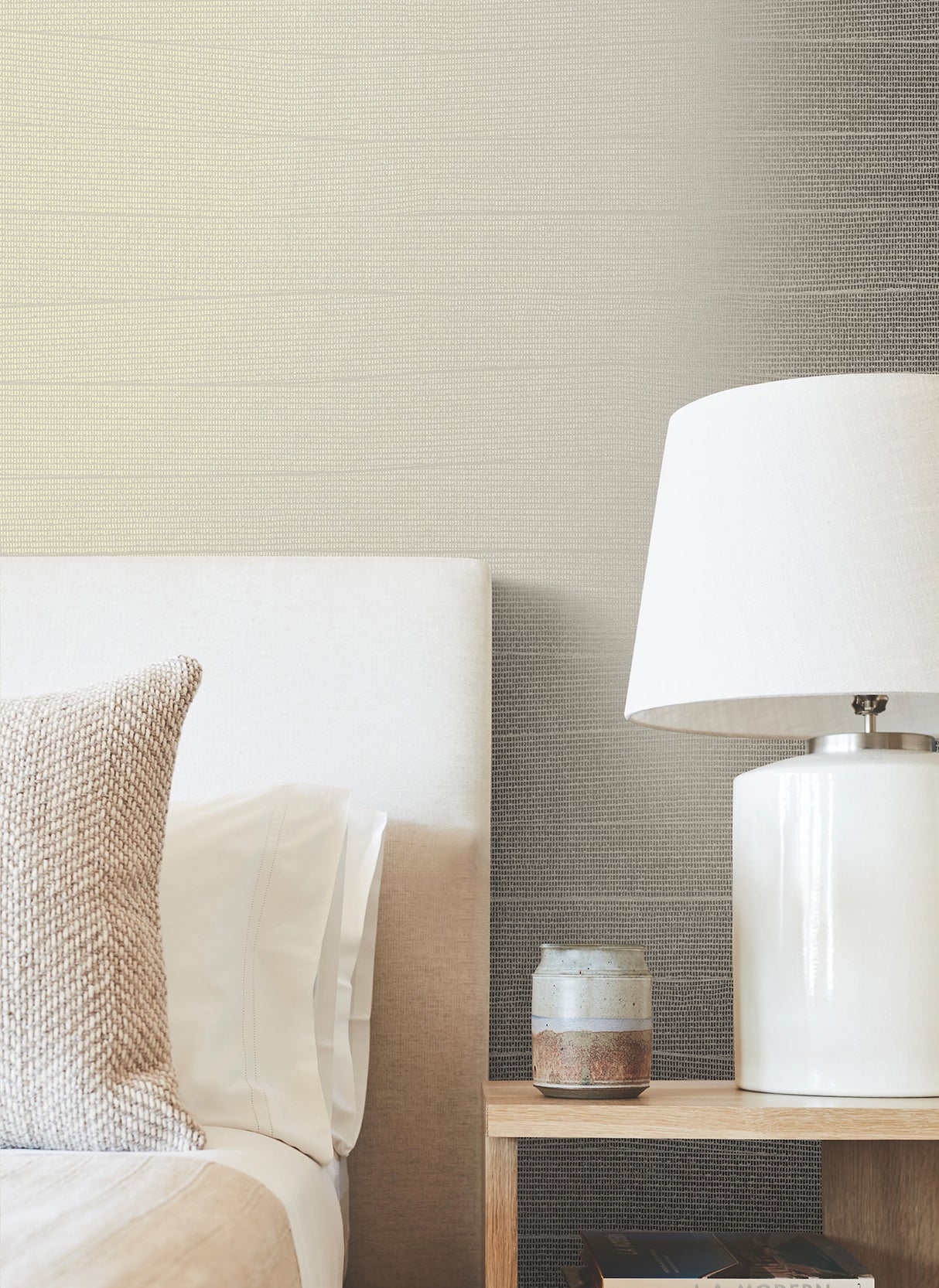 York OI0695 Natural Grid Taupe Wallpaper