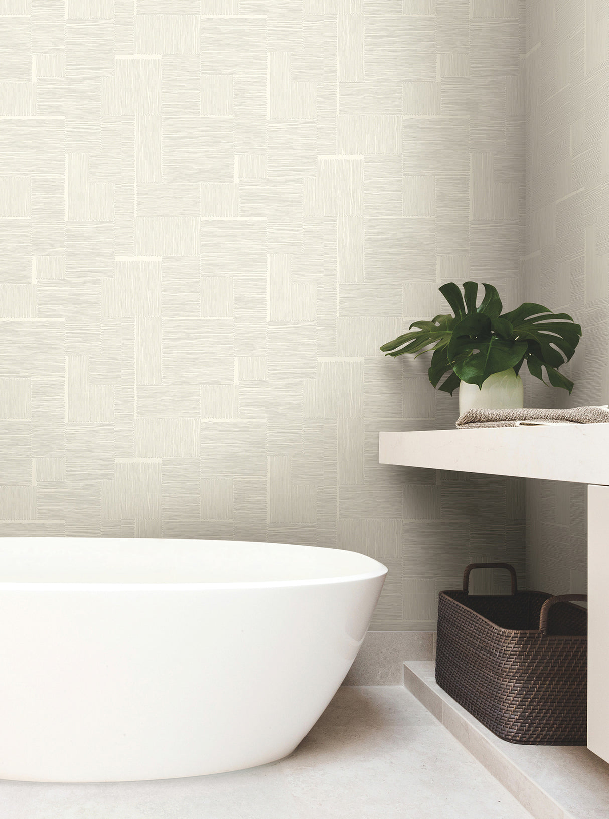 York OI0701 Contour Ivory Wallpaper