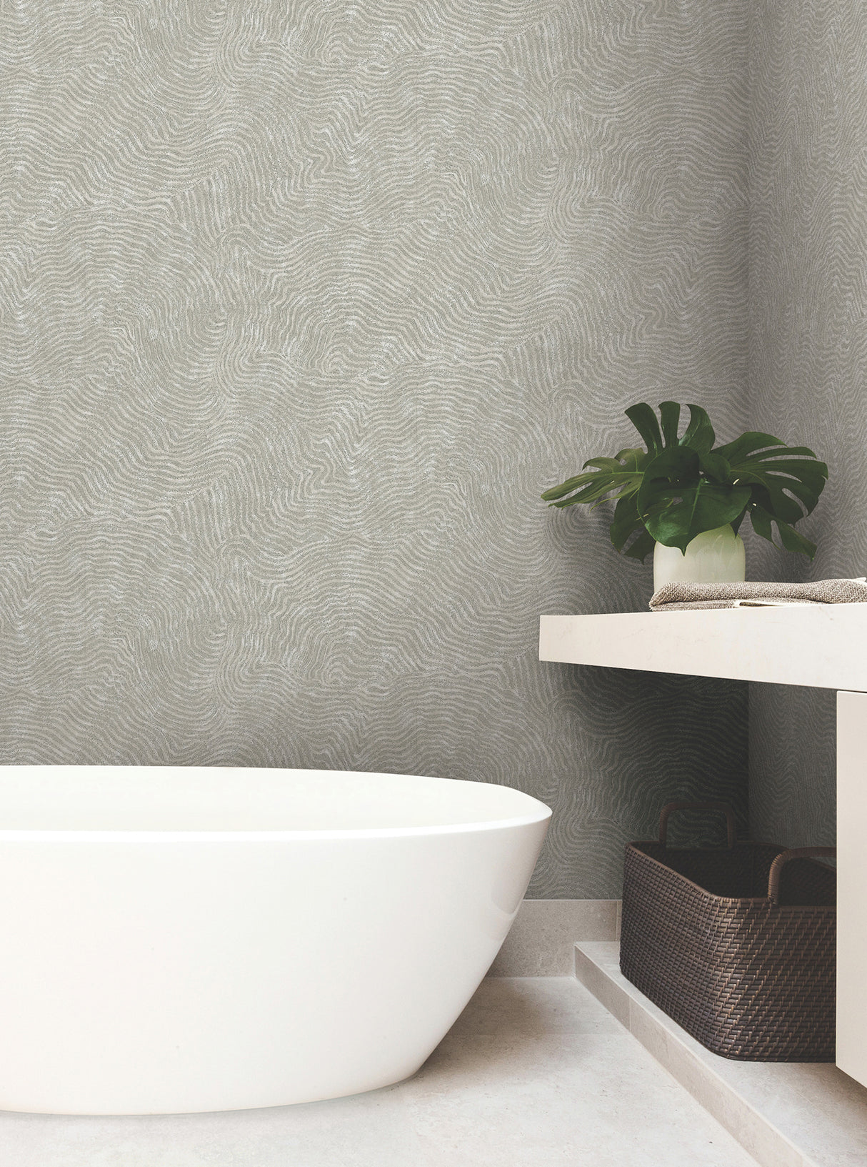 York OI0715 Modern Wood Grey Wallpaper