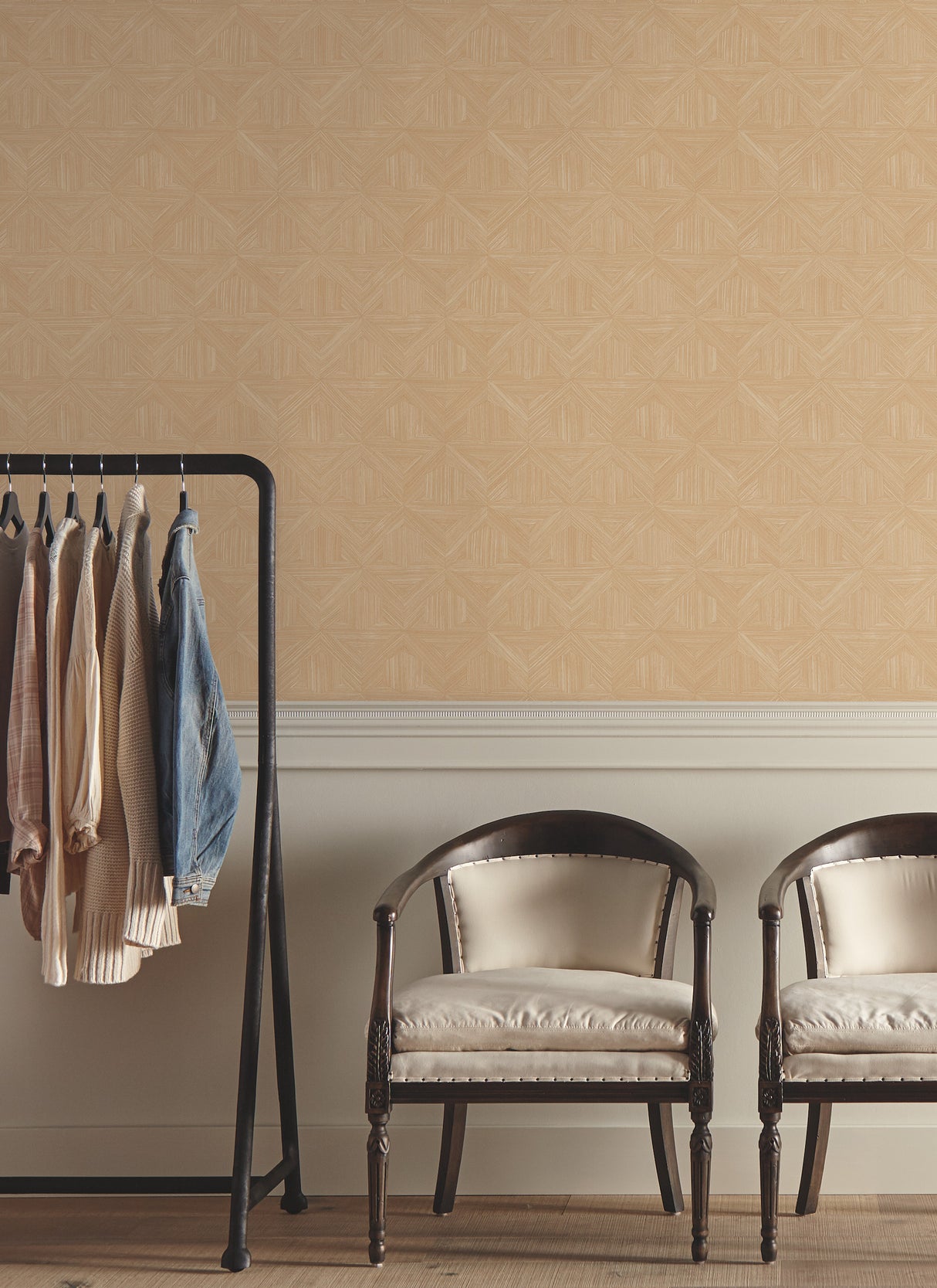 York OM3622 Parquet Tan Wallpaper