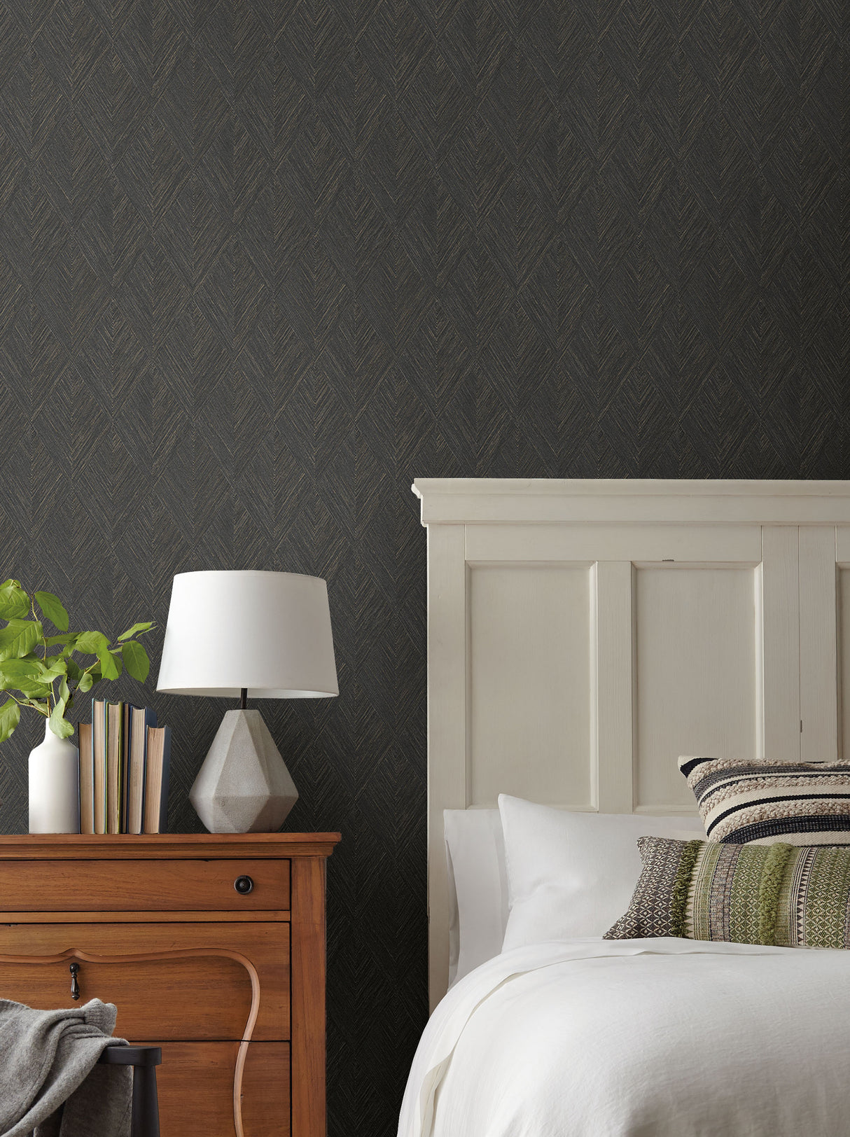 York OM3632 Belmont Black Wallpaper