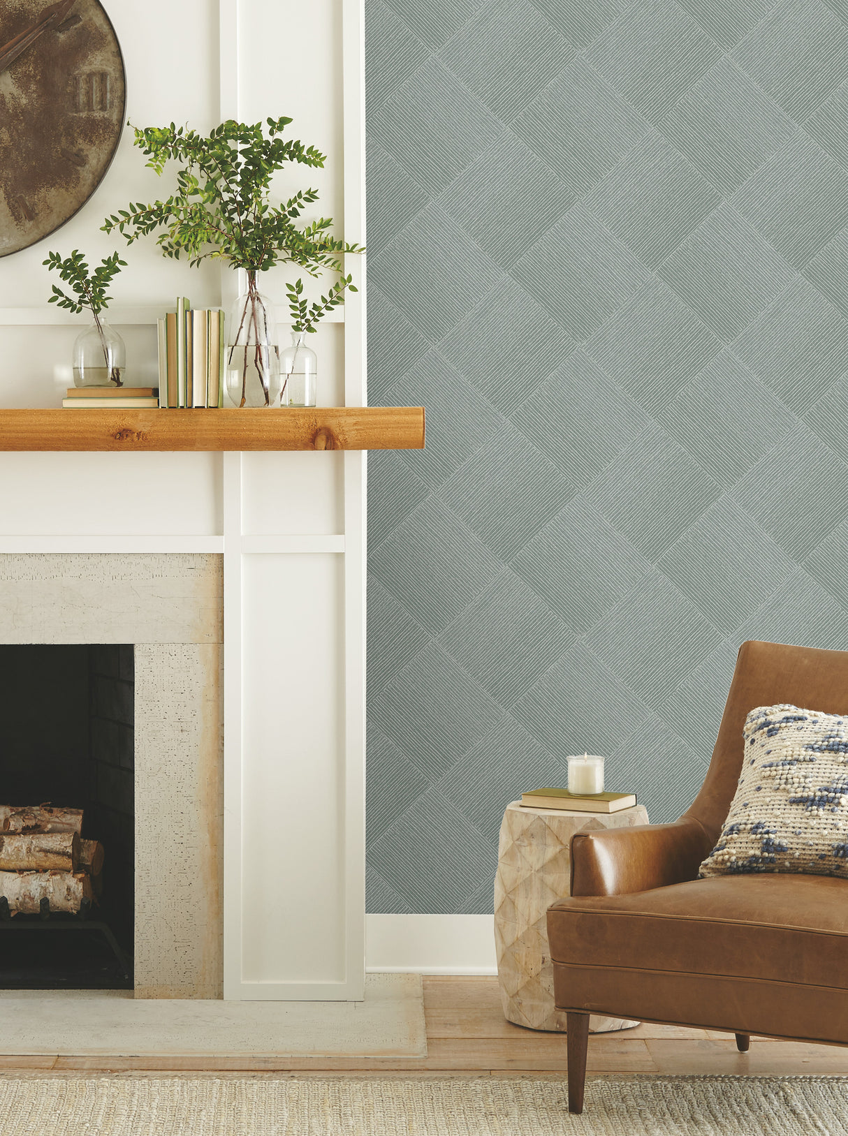 York OM3642 Channel Green Wallpaper