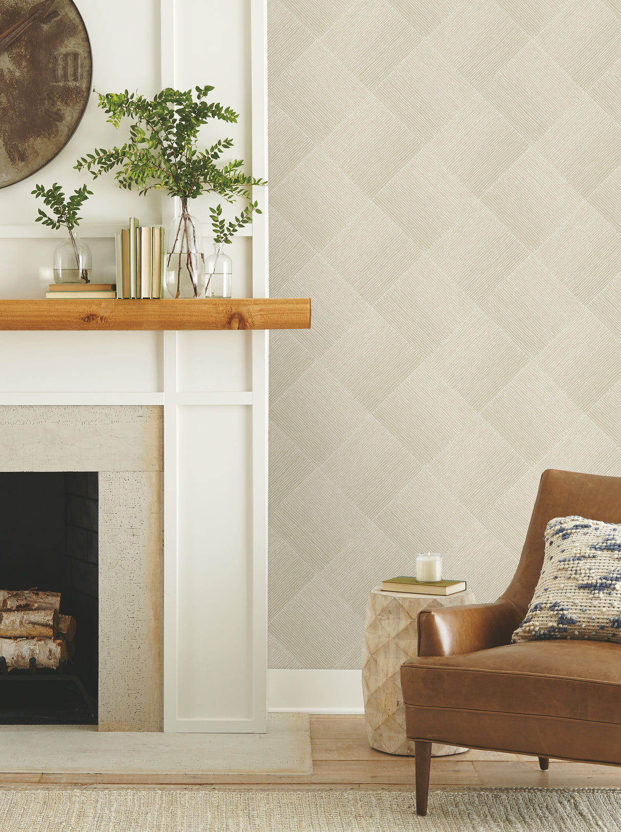 York OM3643 Channel Tan Wallpaper