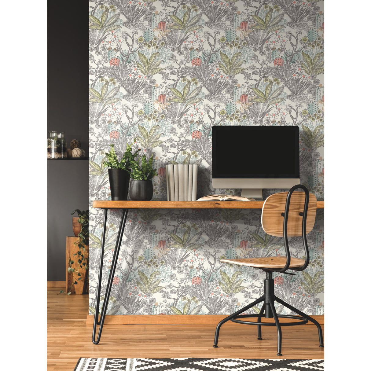 York ON1613 Flowering Desert Grey Wallpaper