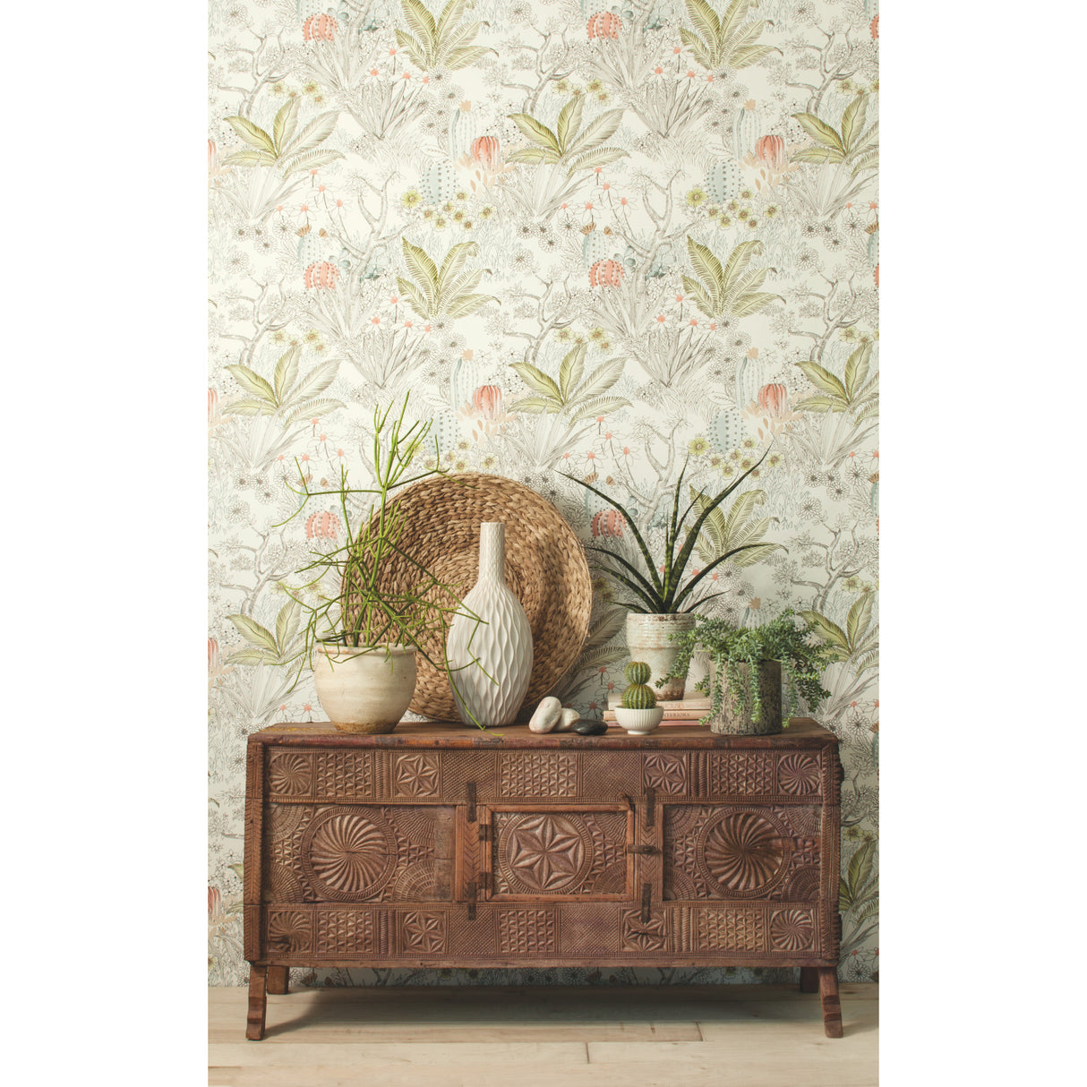 York ON1613 Flowering Desert Grey Wallpaper