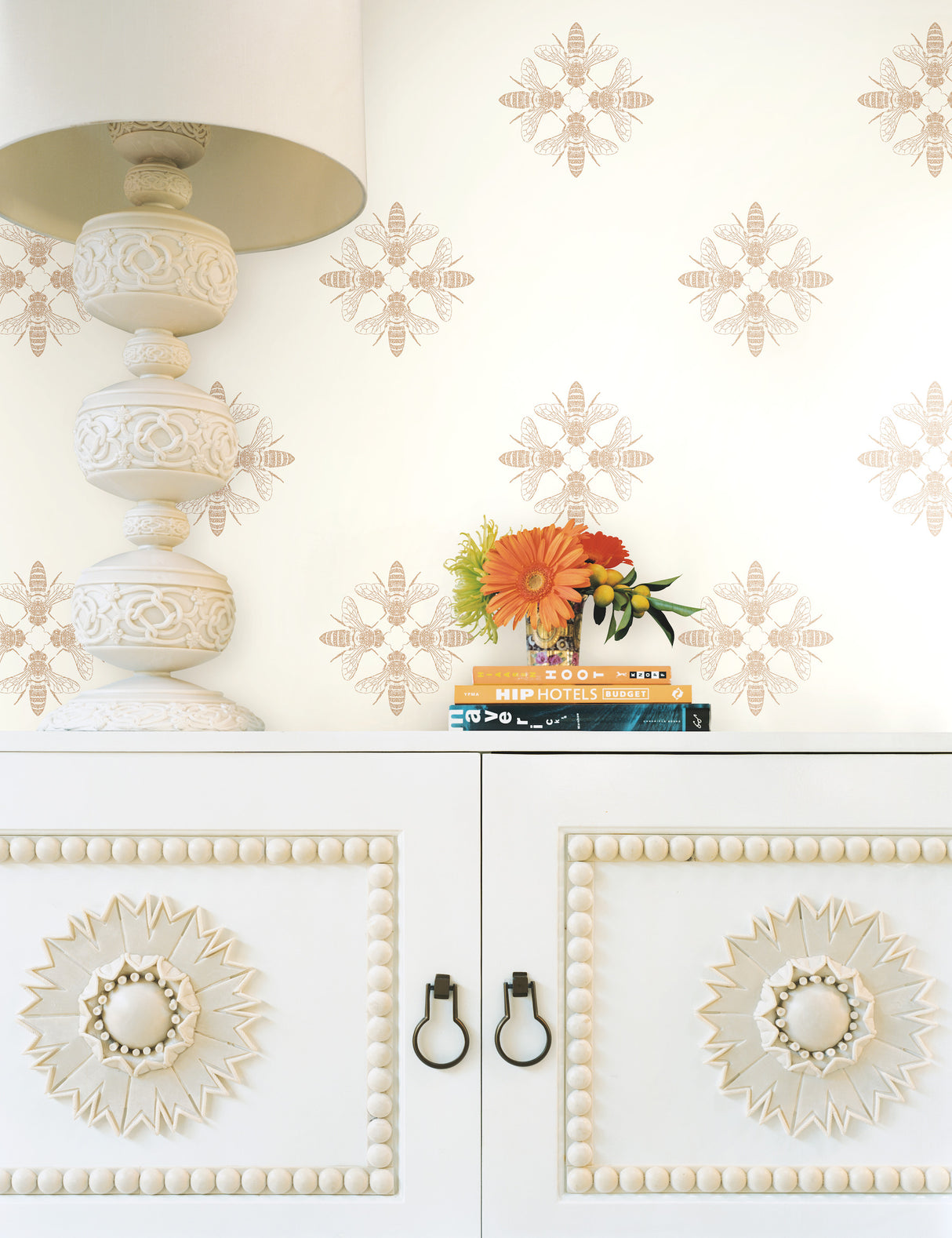York ON1641 Honey Bee Gold & Cream Wallpaper