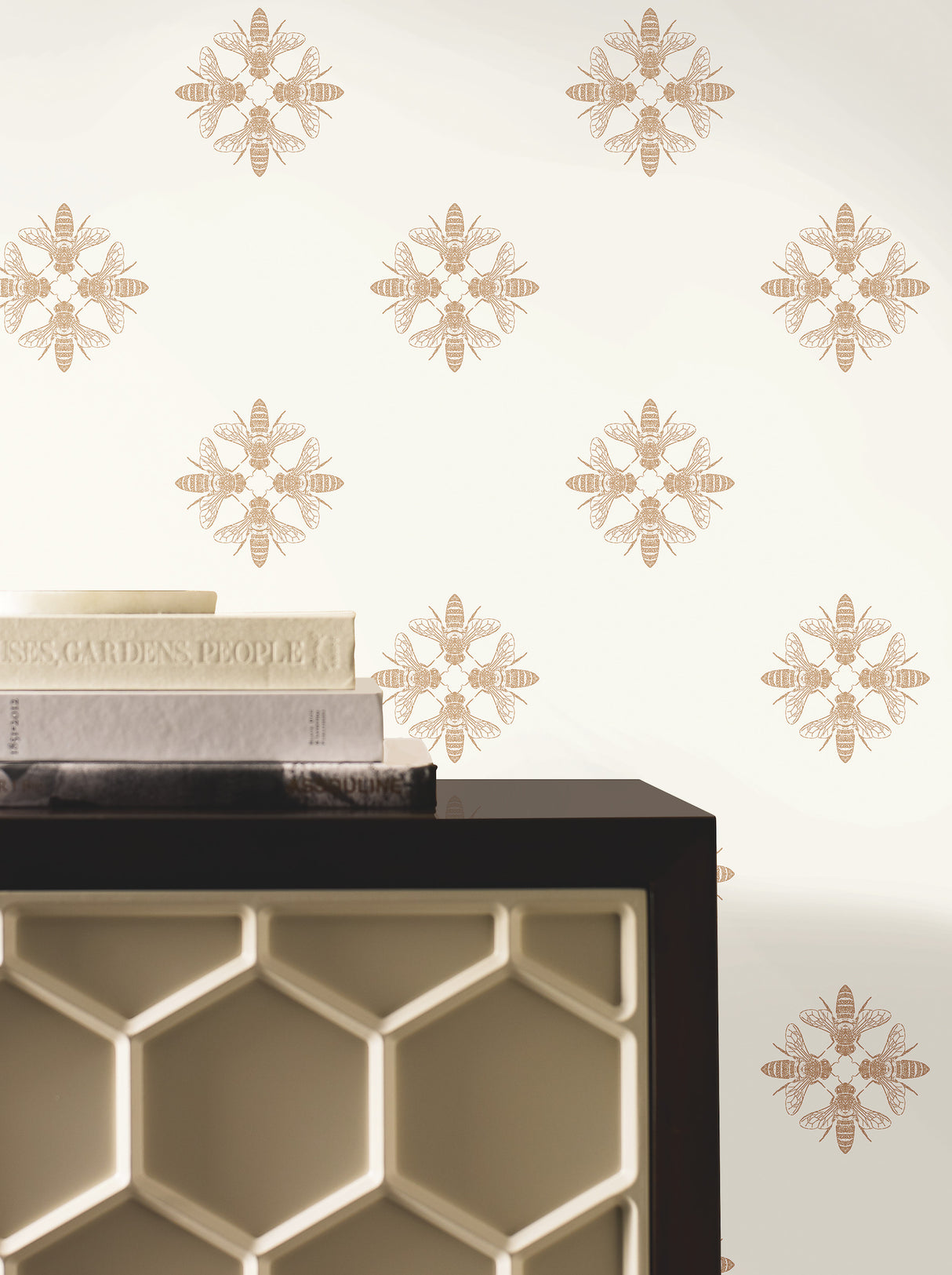 York ON1641 Honey Bee Gold & Cream Wallpaper