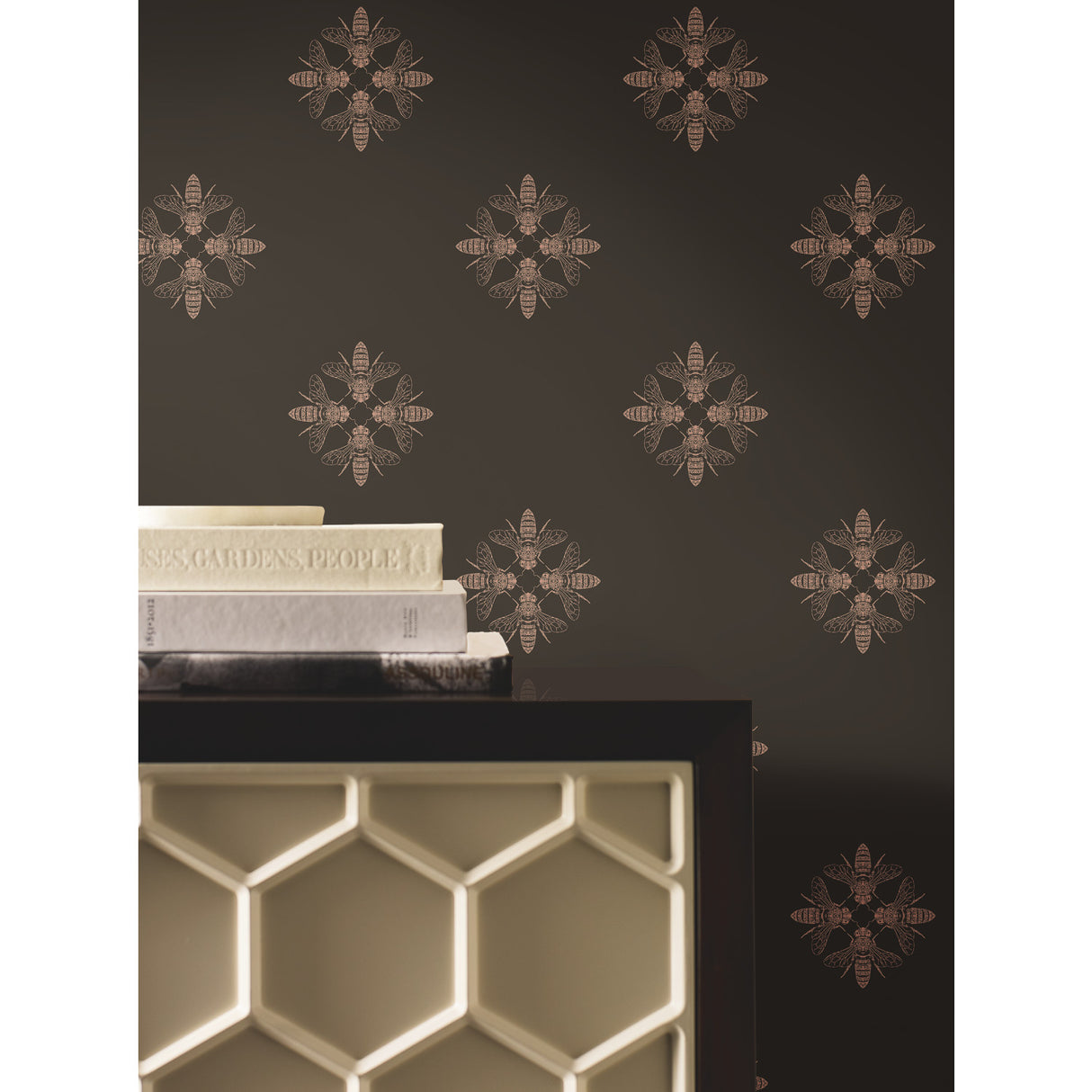 York ON1642 Honey Bee Gold & Black Wallpaper