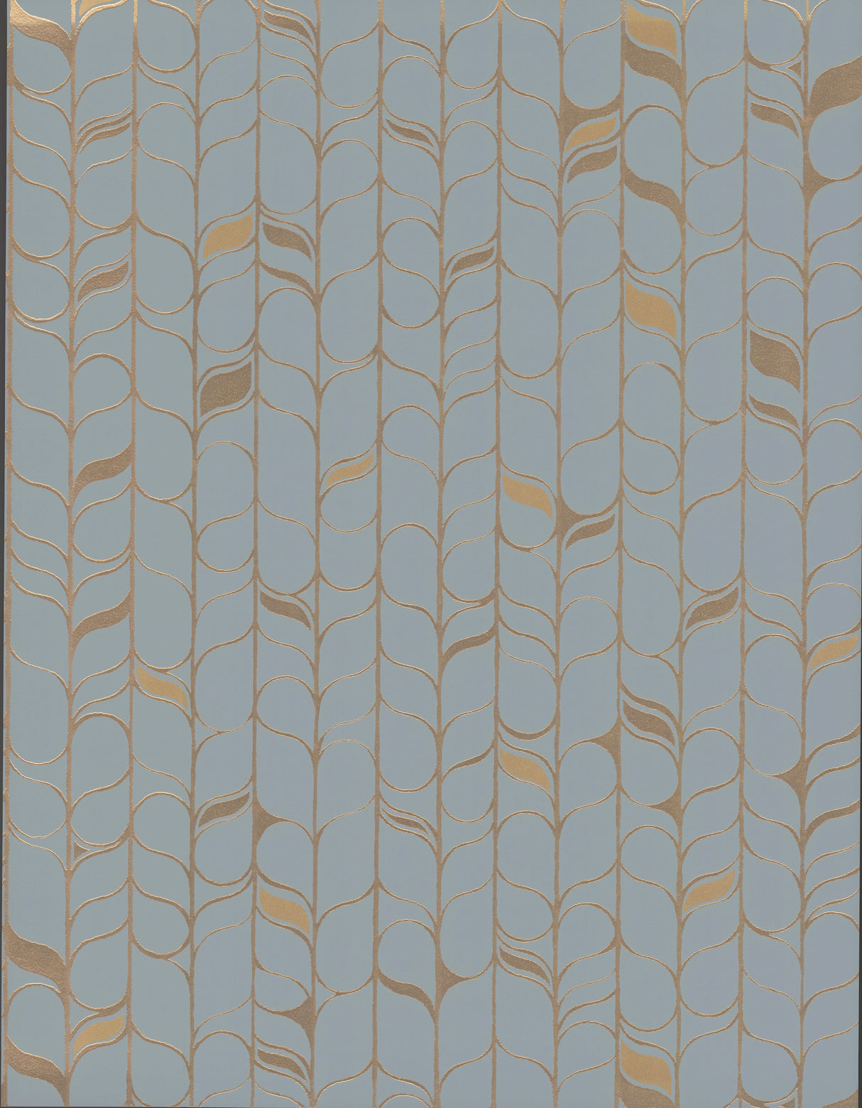York OS4202 Perfect Petals Blue & Gold Wallpaper