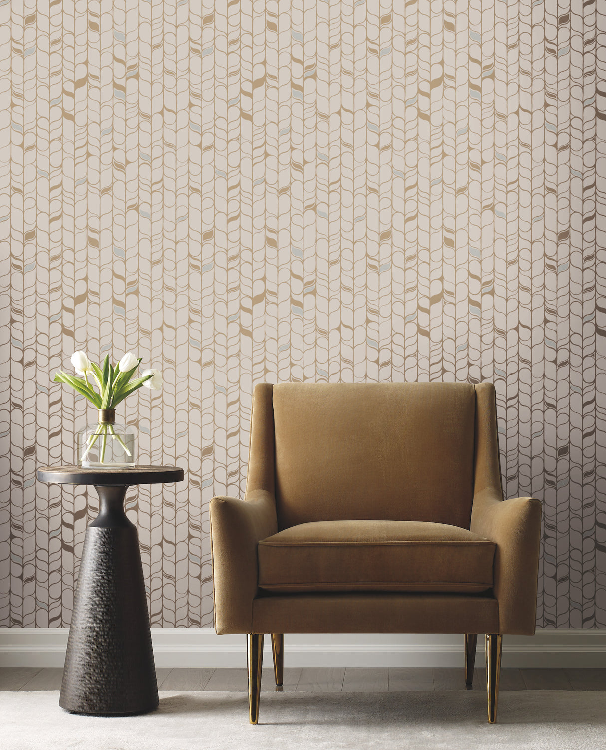 York OS4206 Perfect Petals Beige & Gold Wallpaper