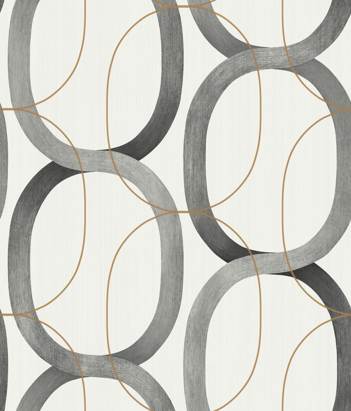 York OS4213 Interlock Black & Gold Wallpaper