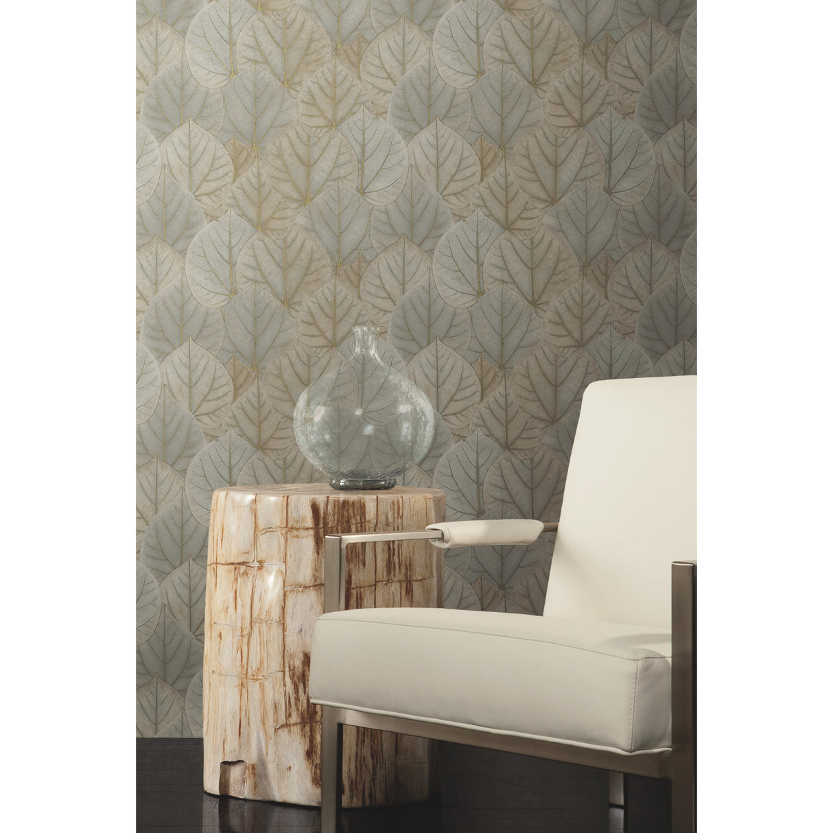 York OS4243 Leaf Concerto Taupe Wallpaper