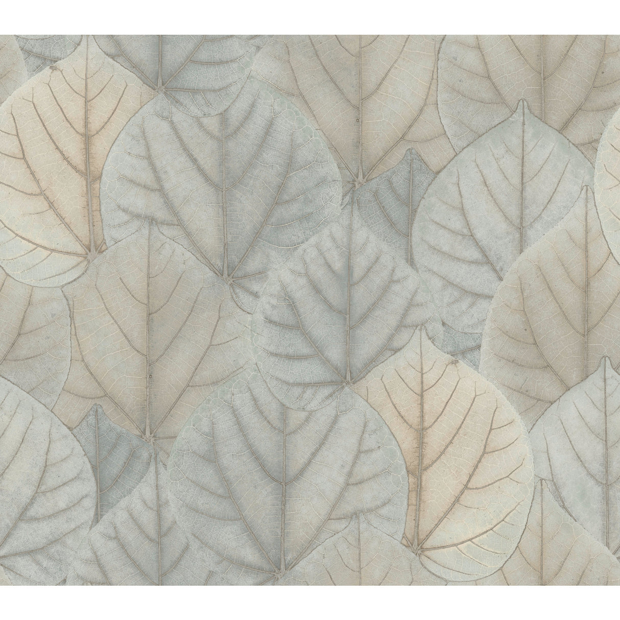 York OS4244 Leaf Concerto Blue & Taupe Wallpaper