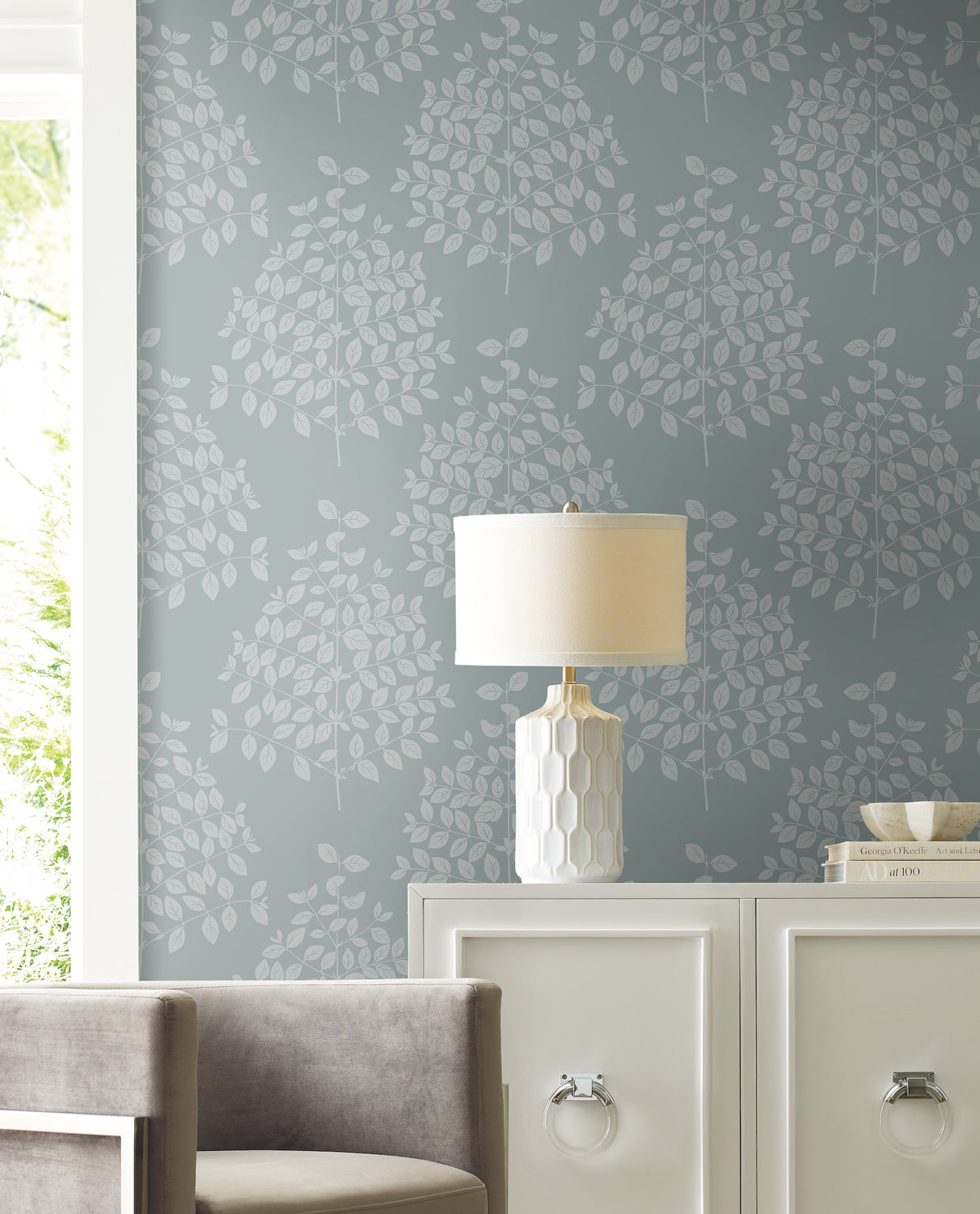 York OS4254 Tender Grey & Blue Wallpaper